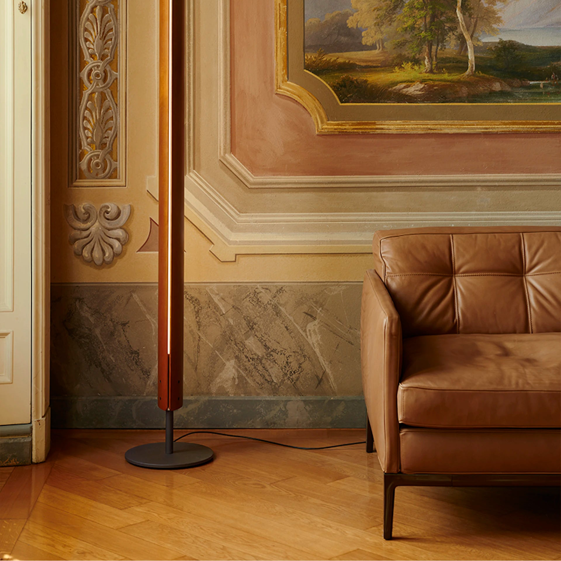 Stehlampe SEKI-HAN kupferbraun