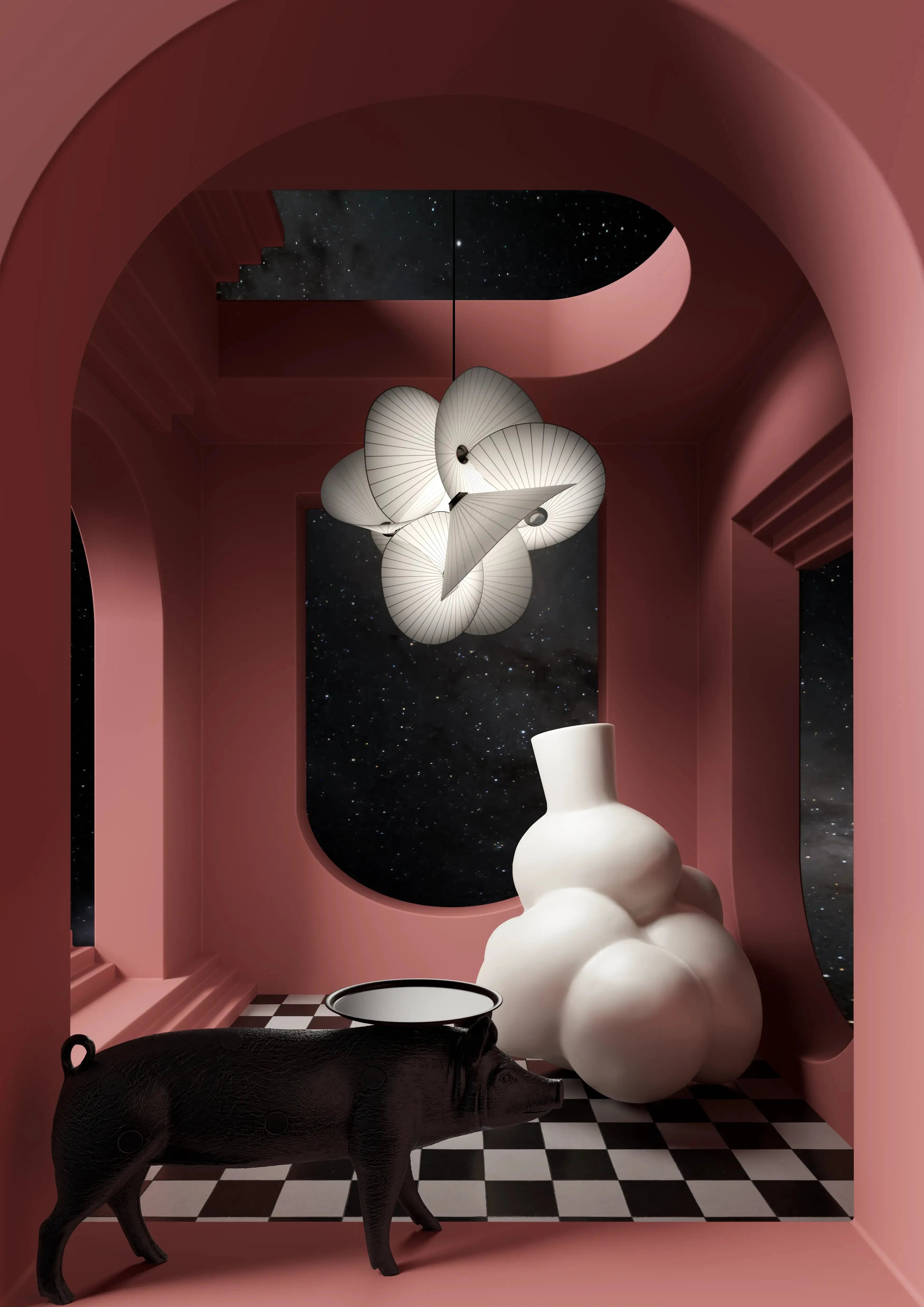 Lampa wisząca SERPENTINE LIGHT biały – Moooi