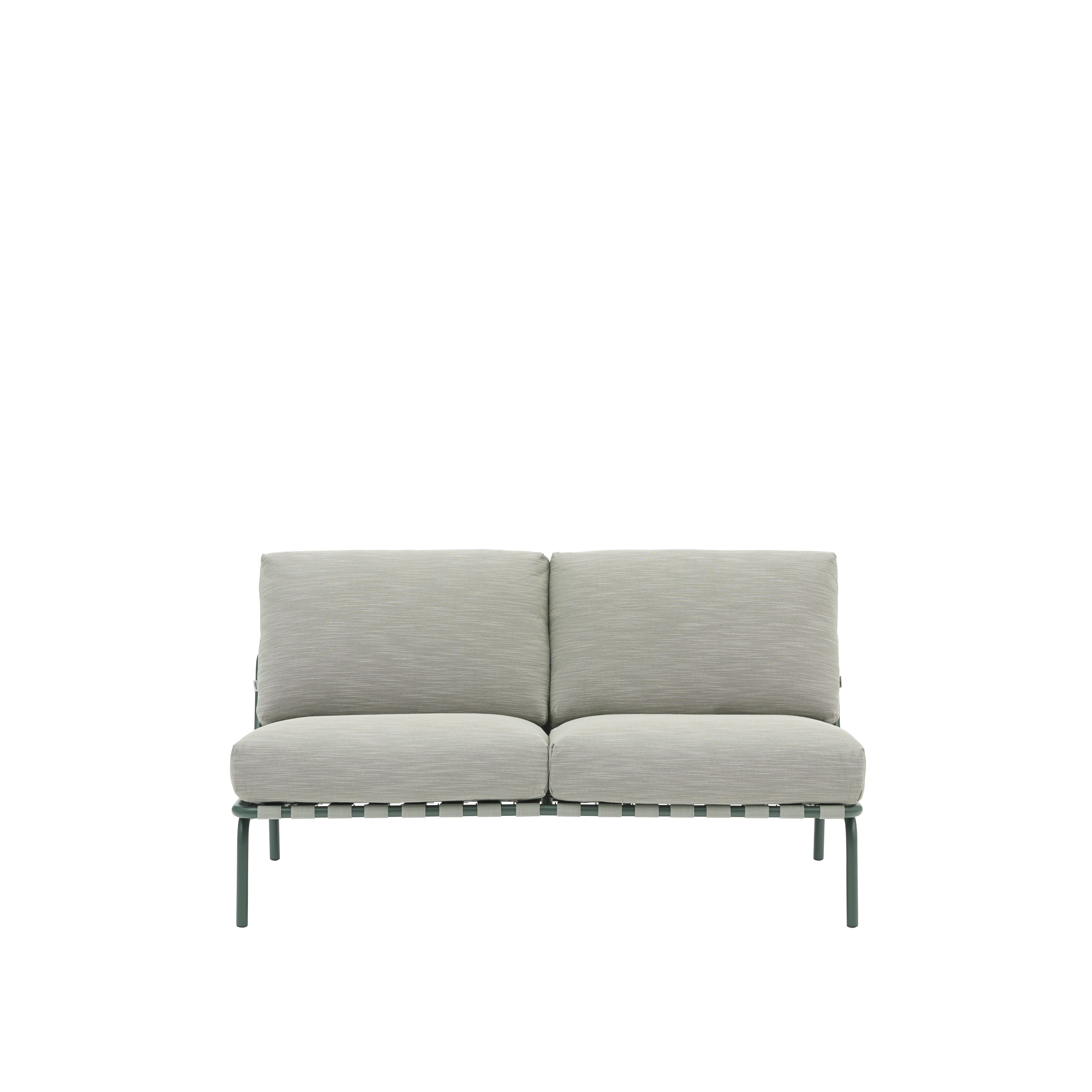 Sofa für den Außenbereich 2-sitzig SETTLE grau mit grünem Gestell