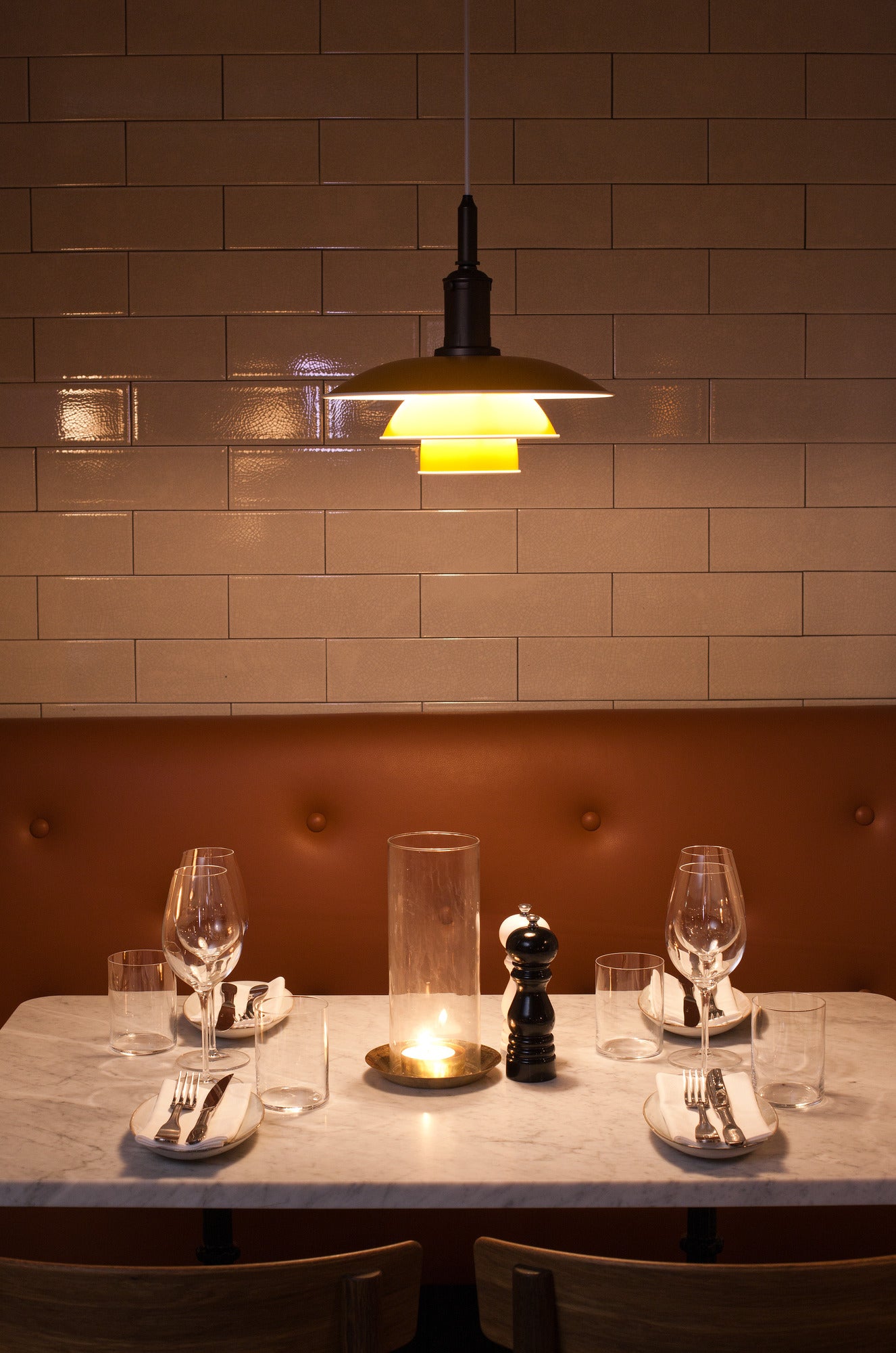 Pendelleuchte PH 3½-3 gelb