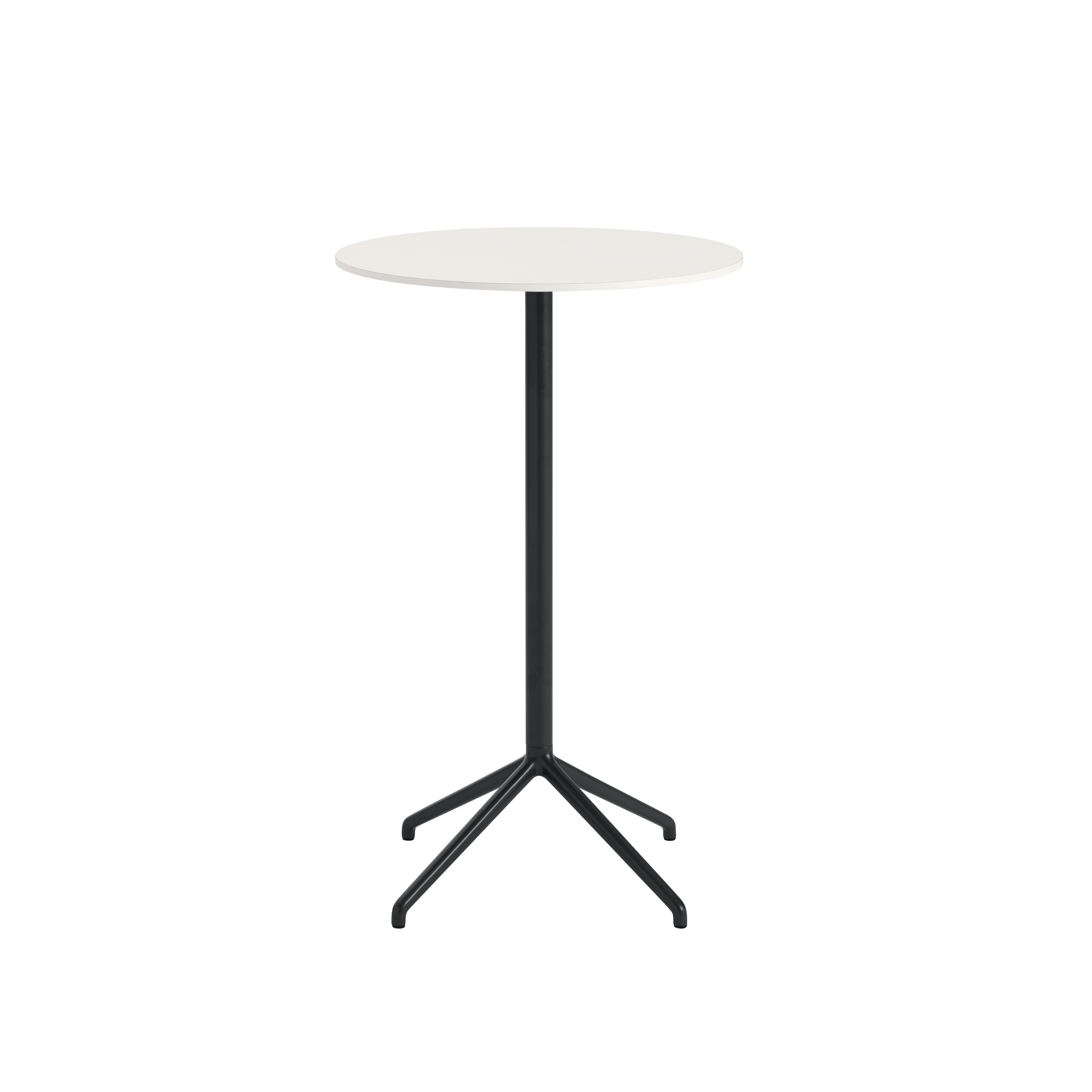 Round Bar Table STILL with a Broken White Top and Black Base