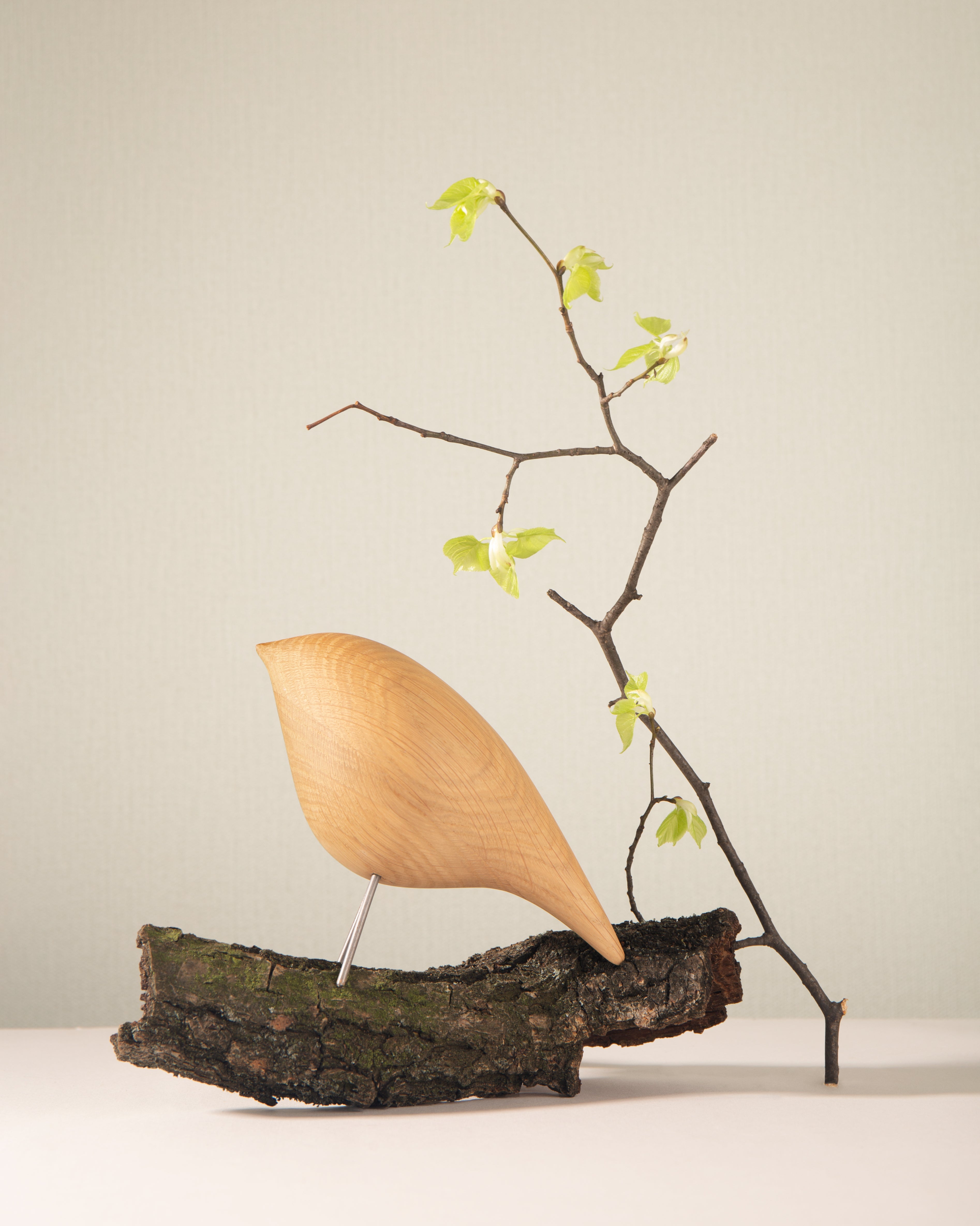 Figurka dekoracyjna TWEETY DECORATIVE BIRD naturalny dąb