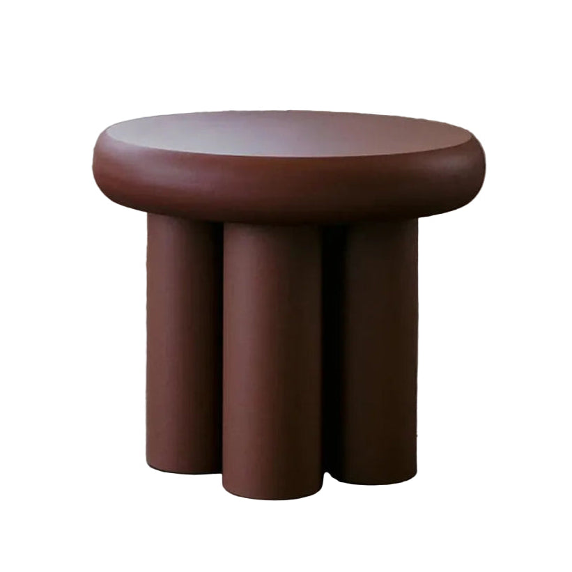 ZAIRA Wooden Side Table with Metal Finish