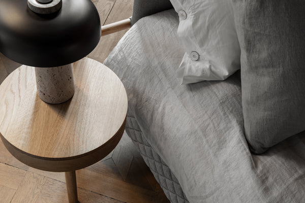 REVERSE table lamp black shade with marble base