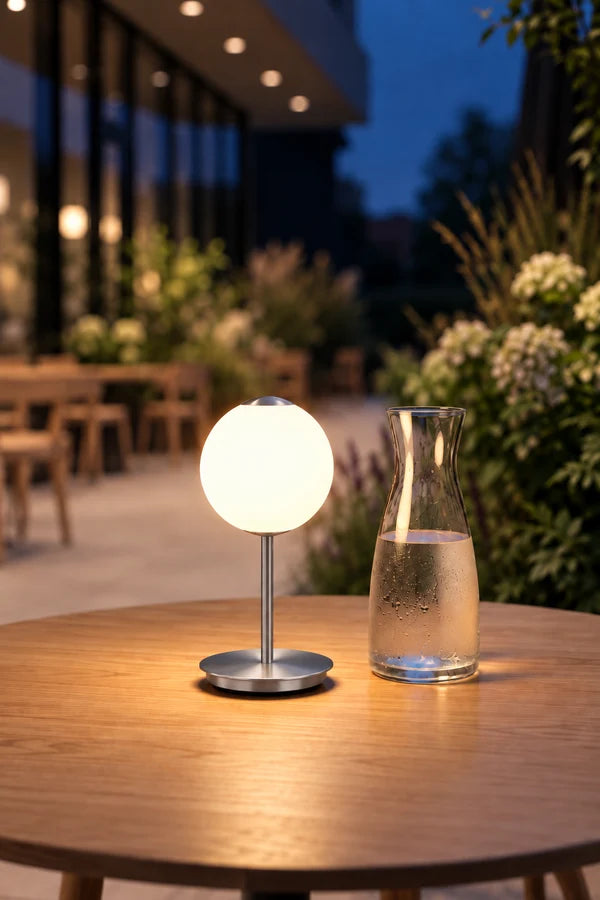 Lampa przenośna AUDREY MOVE biały ze srebrną wstawką