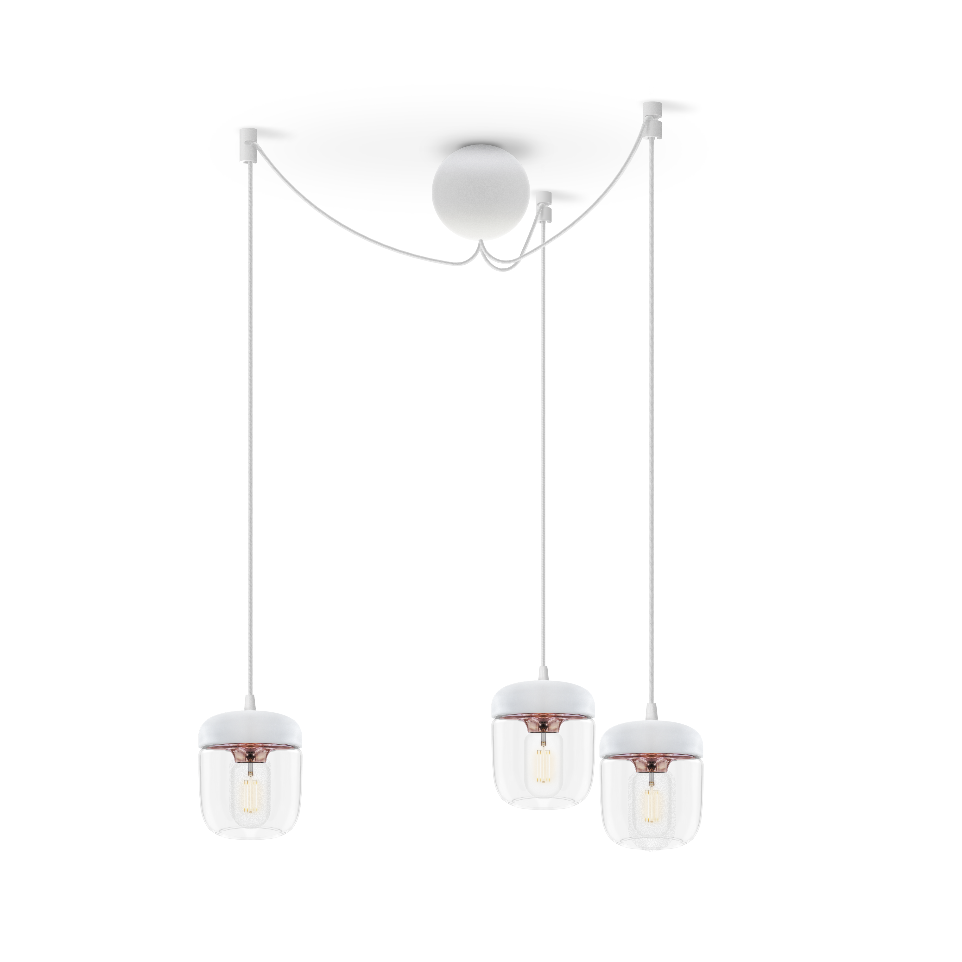Klosz ACORN biały z miedzianym – Umage