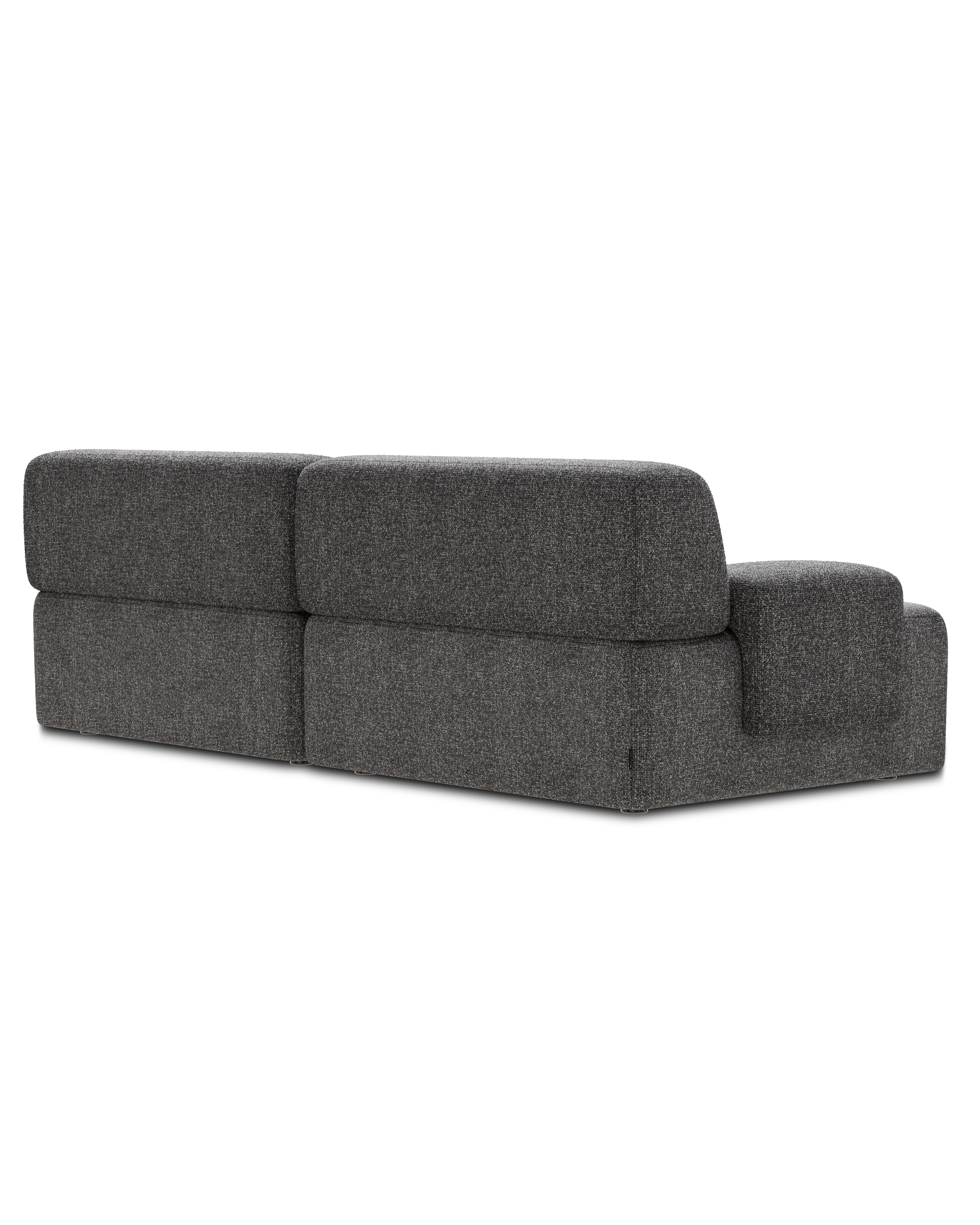 UMI gray modular 2-seater sofa