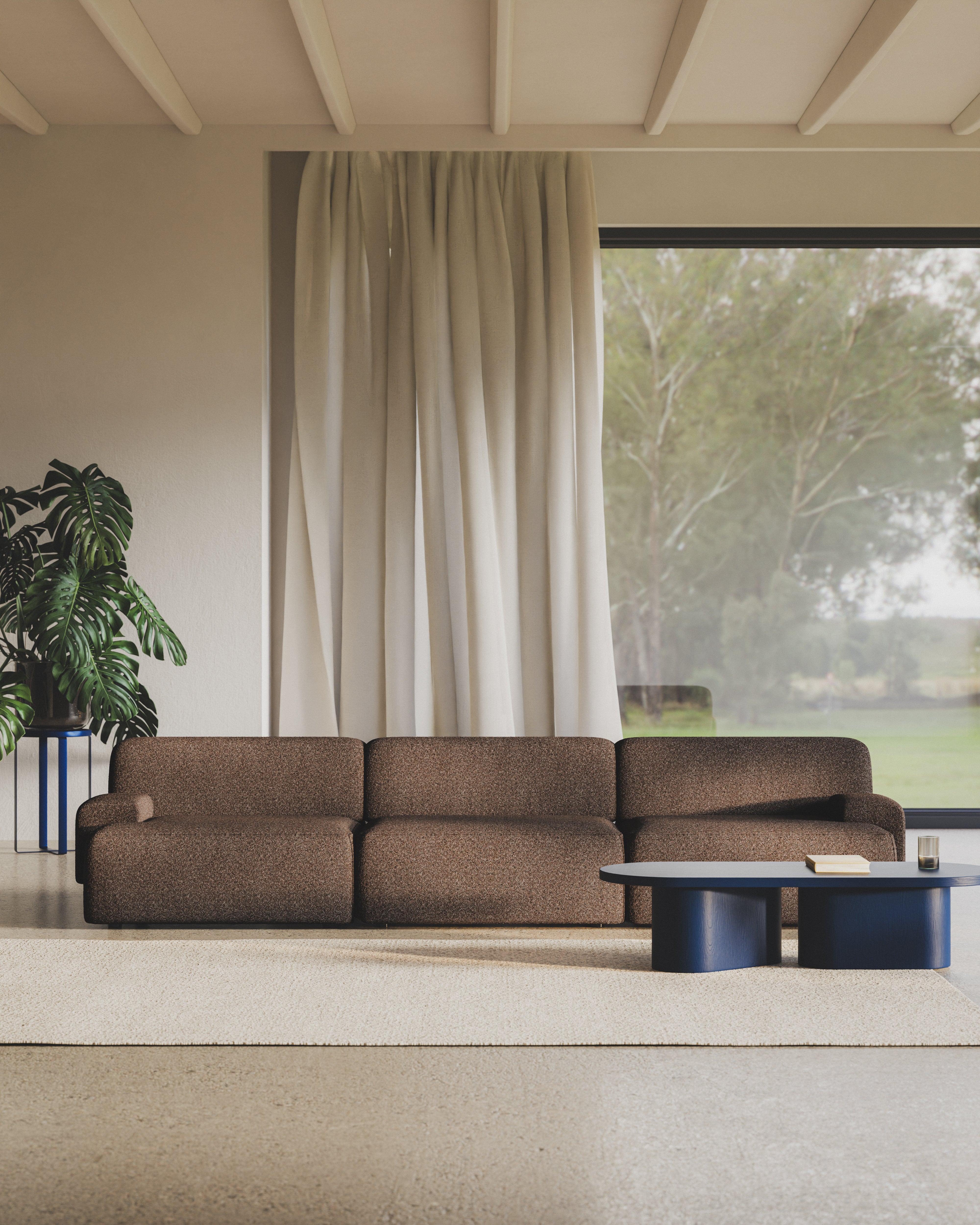 Sofa modułowa 3-osobowa UMI brązowy