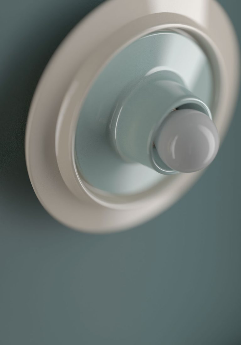 Kinkiet ceramiczny VOILÀ kremowy z błękitnym