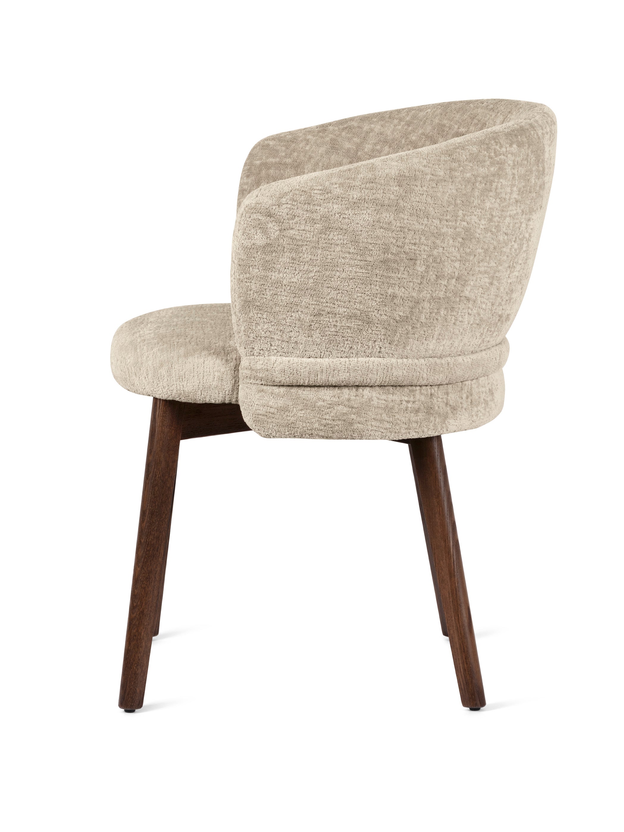 Krzesło VANILLA tapicerowane z ciemną drewnianą podstawą