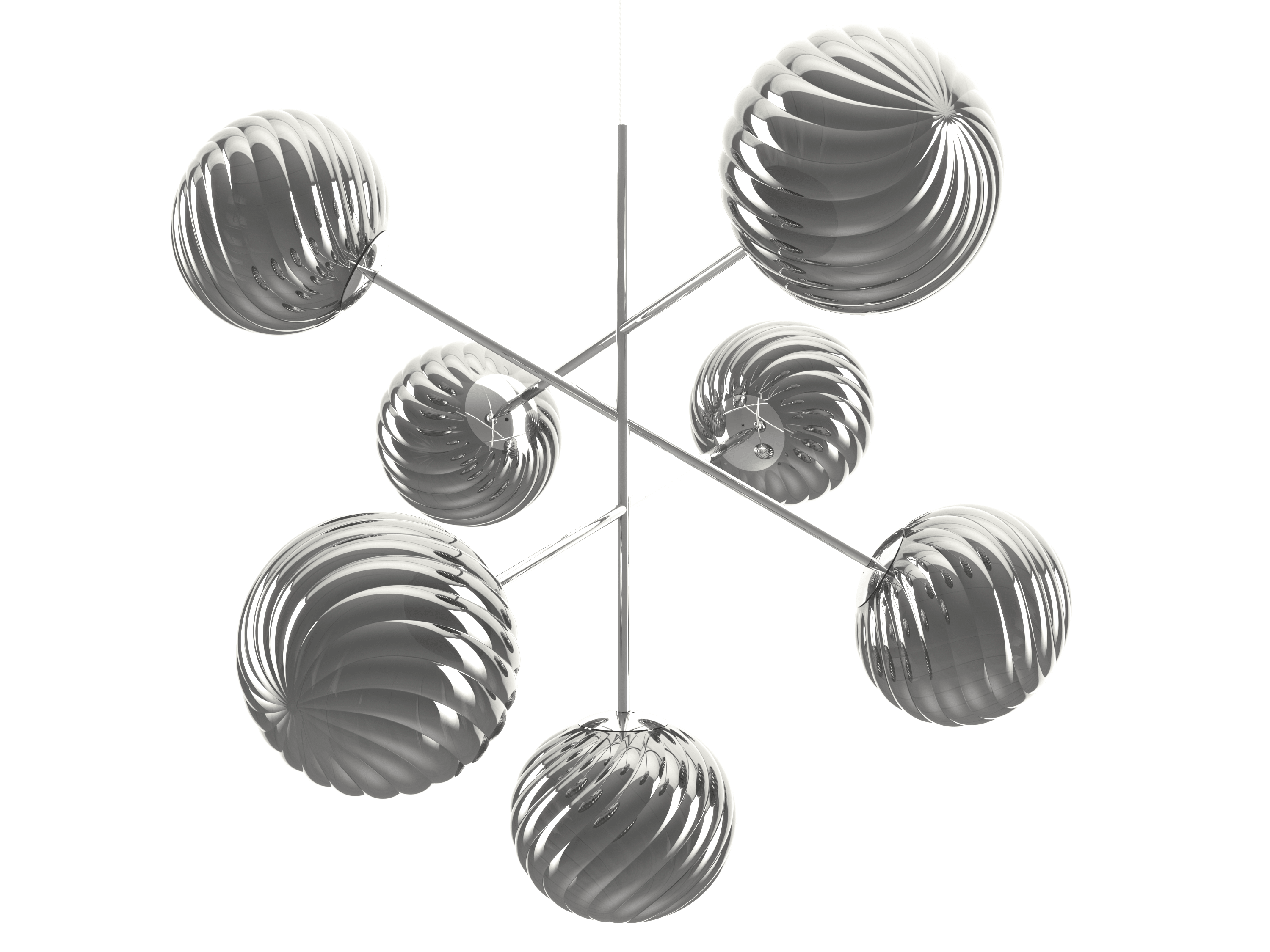 Pendelleuchte WHIRL GROSS silber