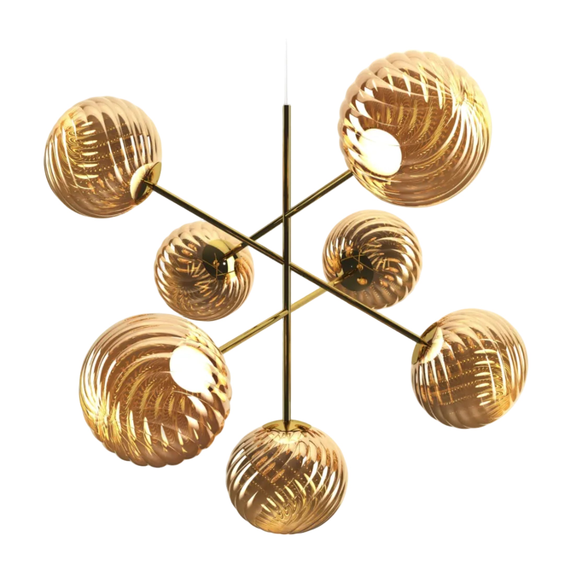 WHIRL LARGE pendant lamp gold