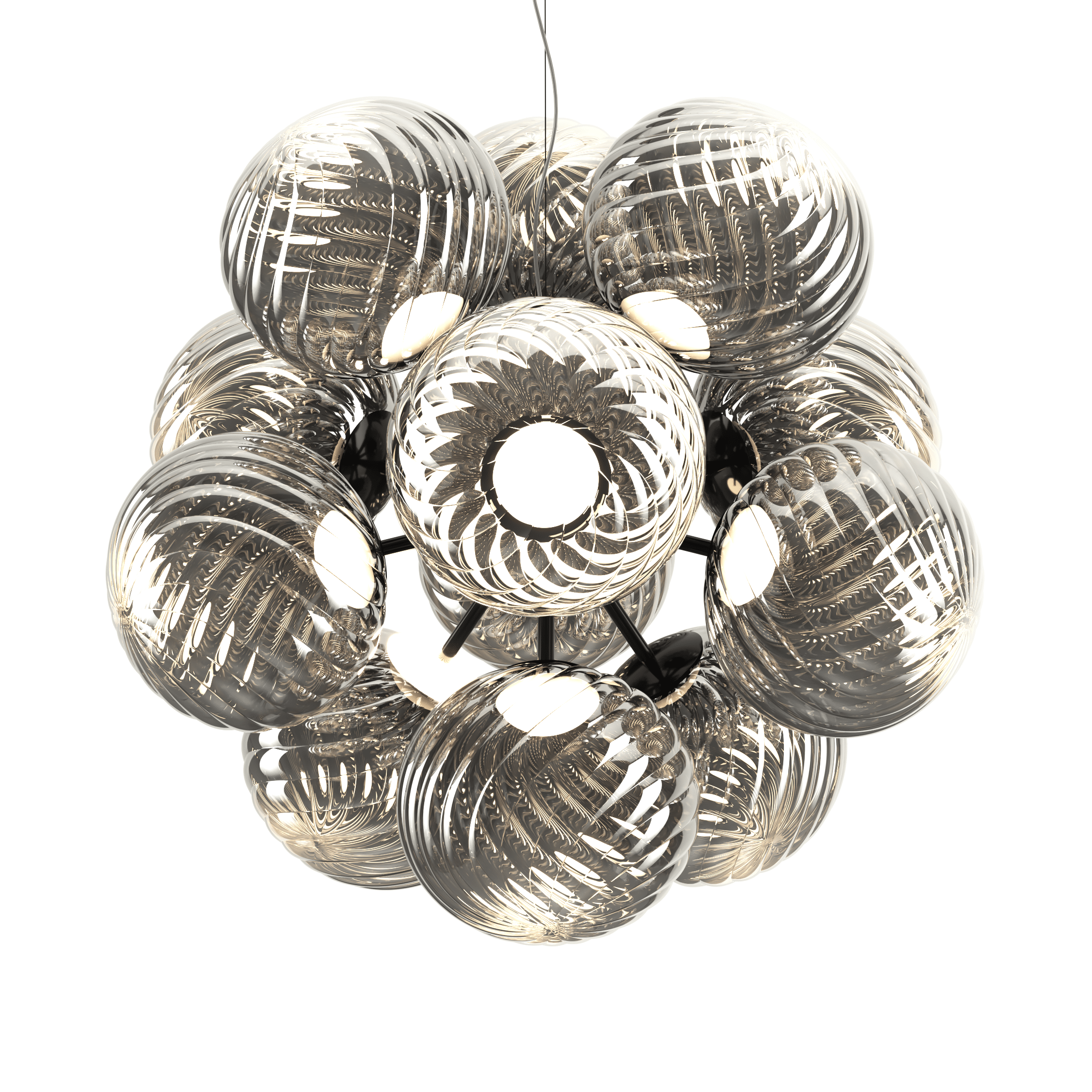 Hanging Lamp WHIRL BURST Silver