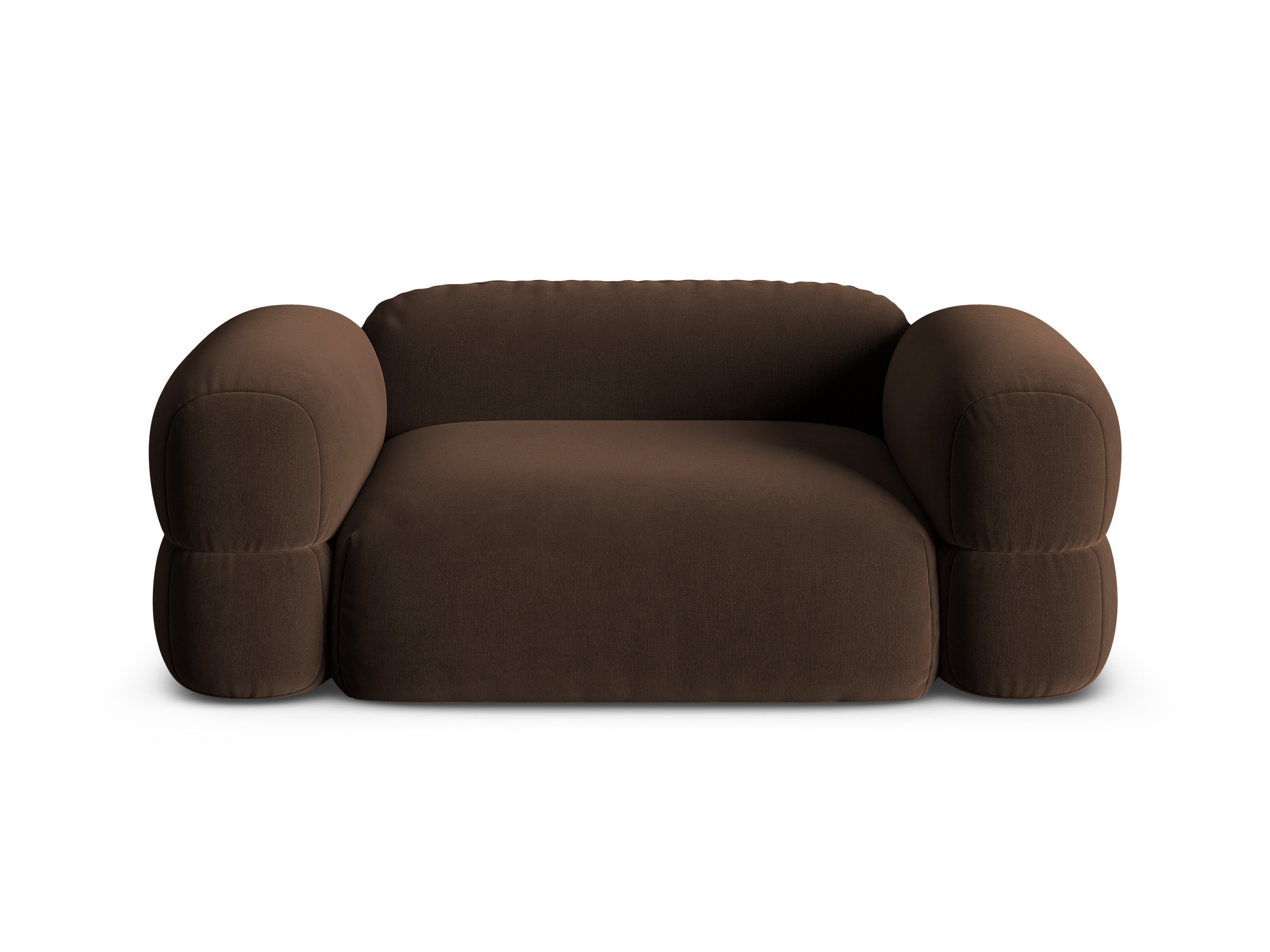 Sofa aksamitna 2-osobowa ROGER czekoladowy
