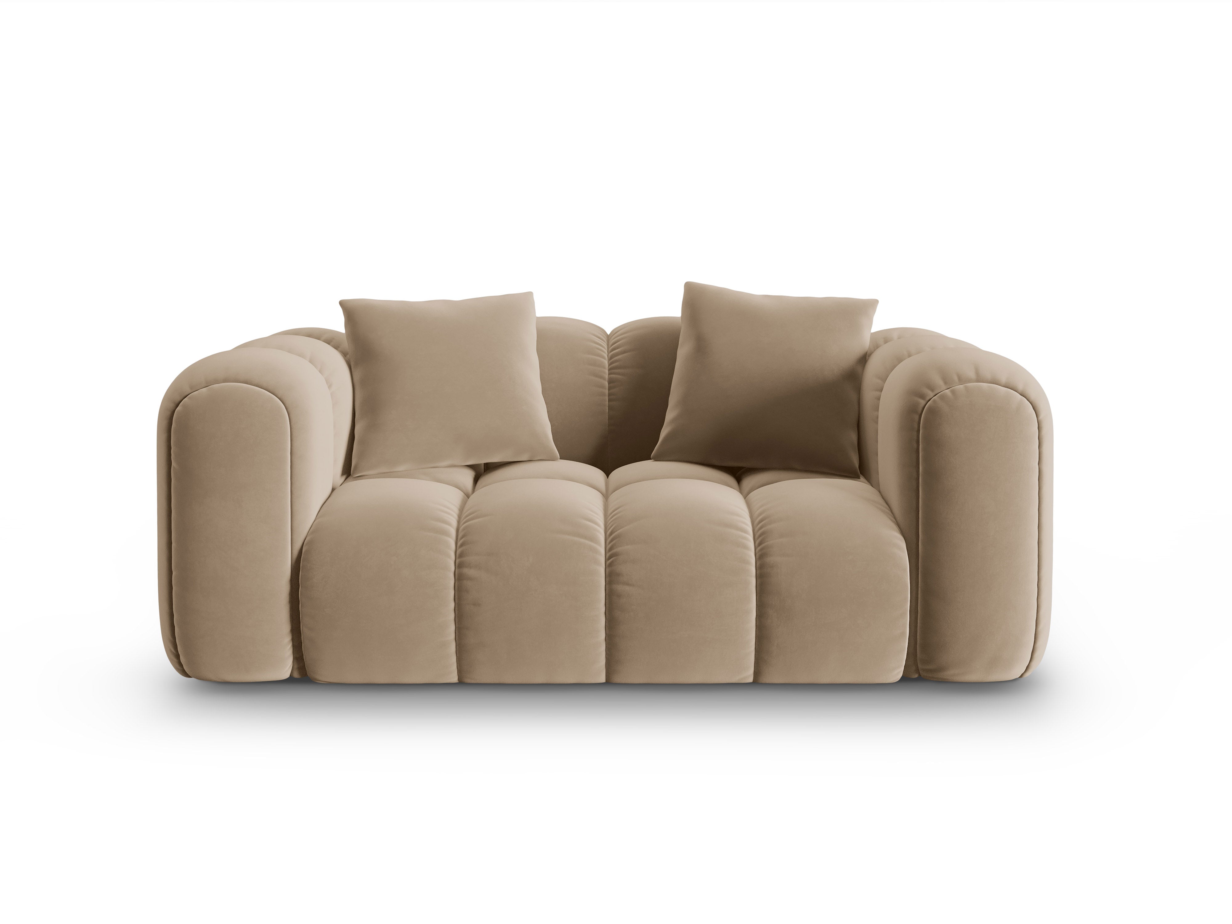 Sofa aksamitna 2-osobowa ASTRO piaskowy