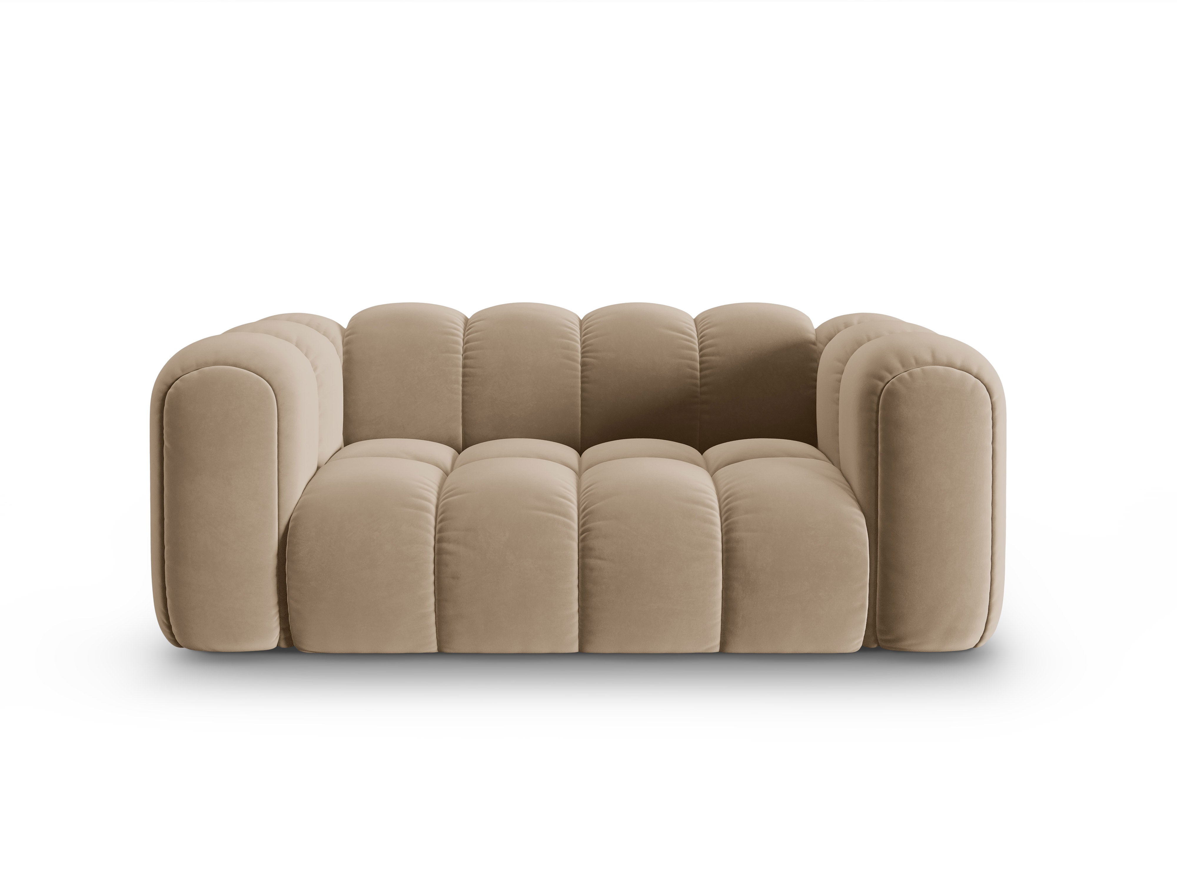 Sofa aksamitna 2-osobowa ASTRO piaskowy