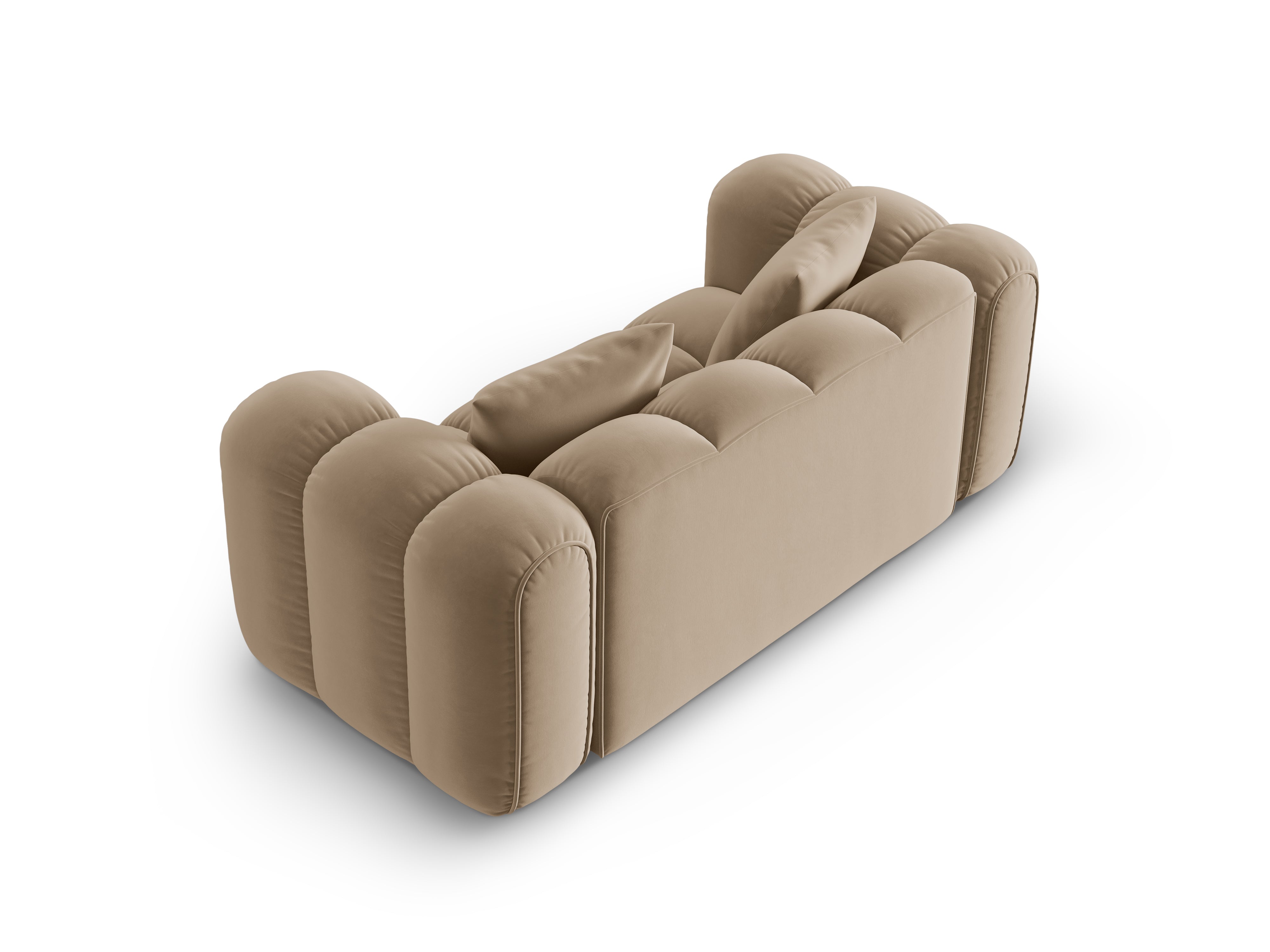 Sofa aksamitna 2-osobowa ASTRO piaskowy