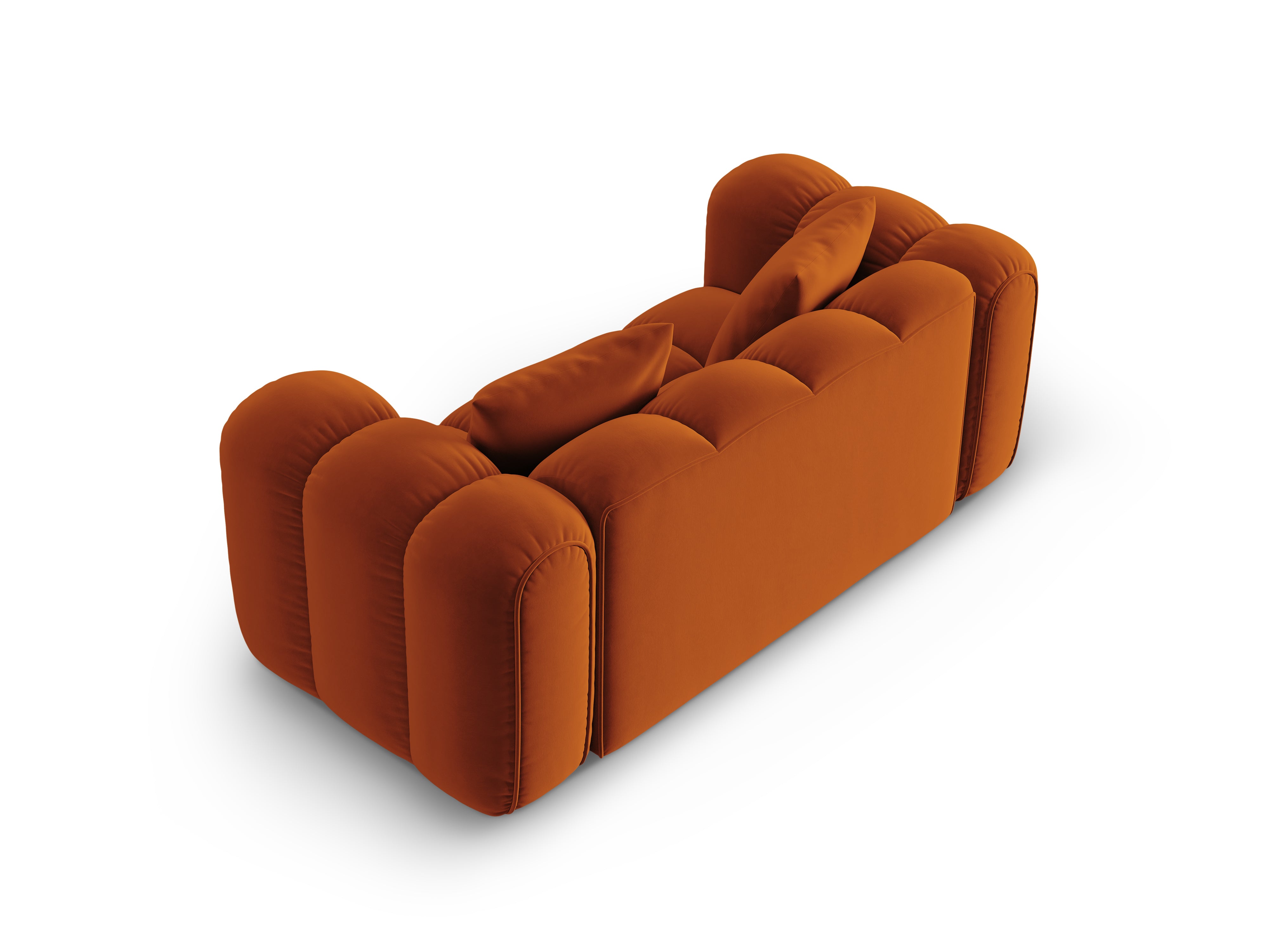Samtsofa 2-sitzig ASTRO rostrot