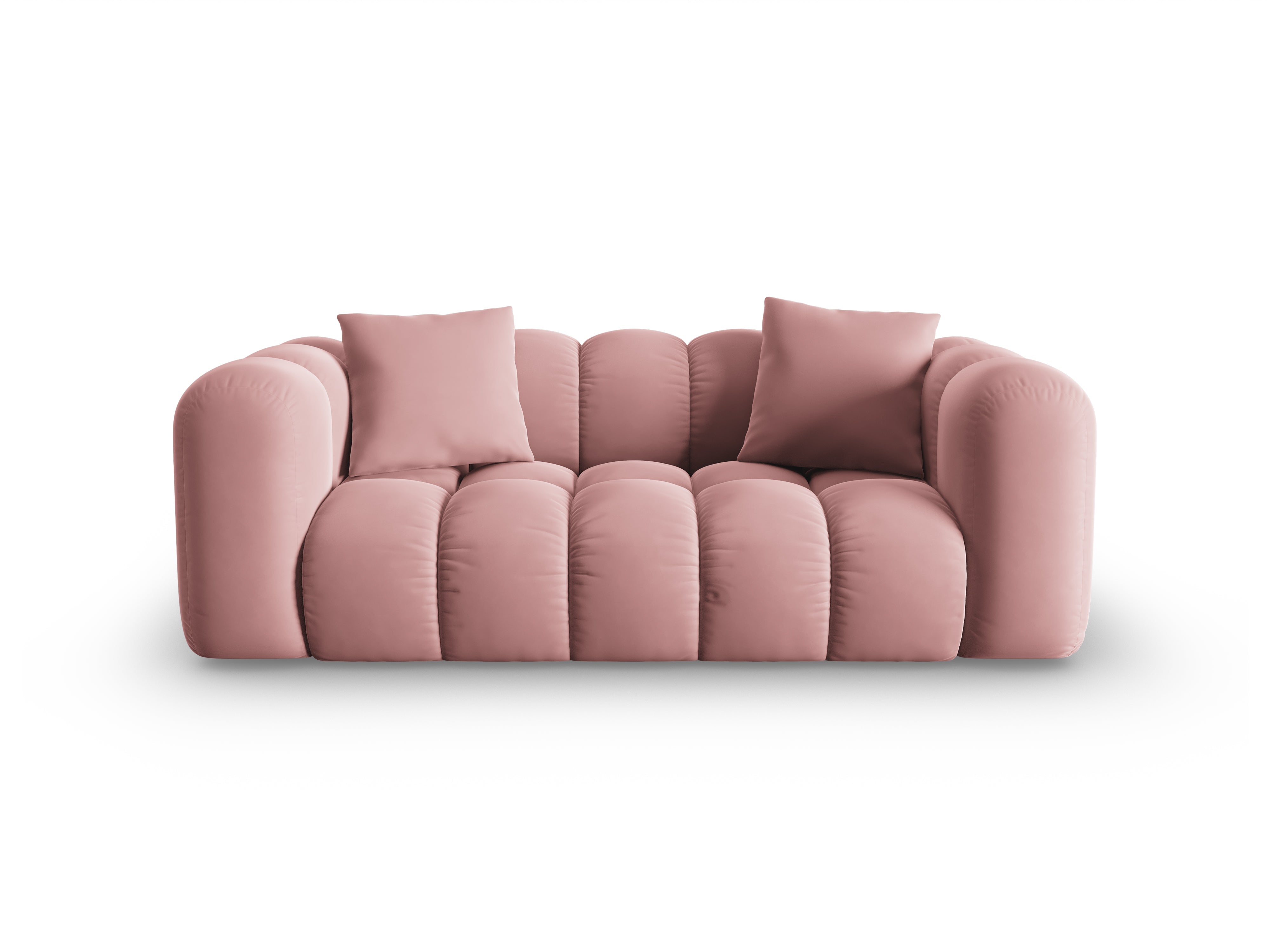 Sofa aksamitna 2-osobowa HALLEY różowy