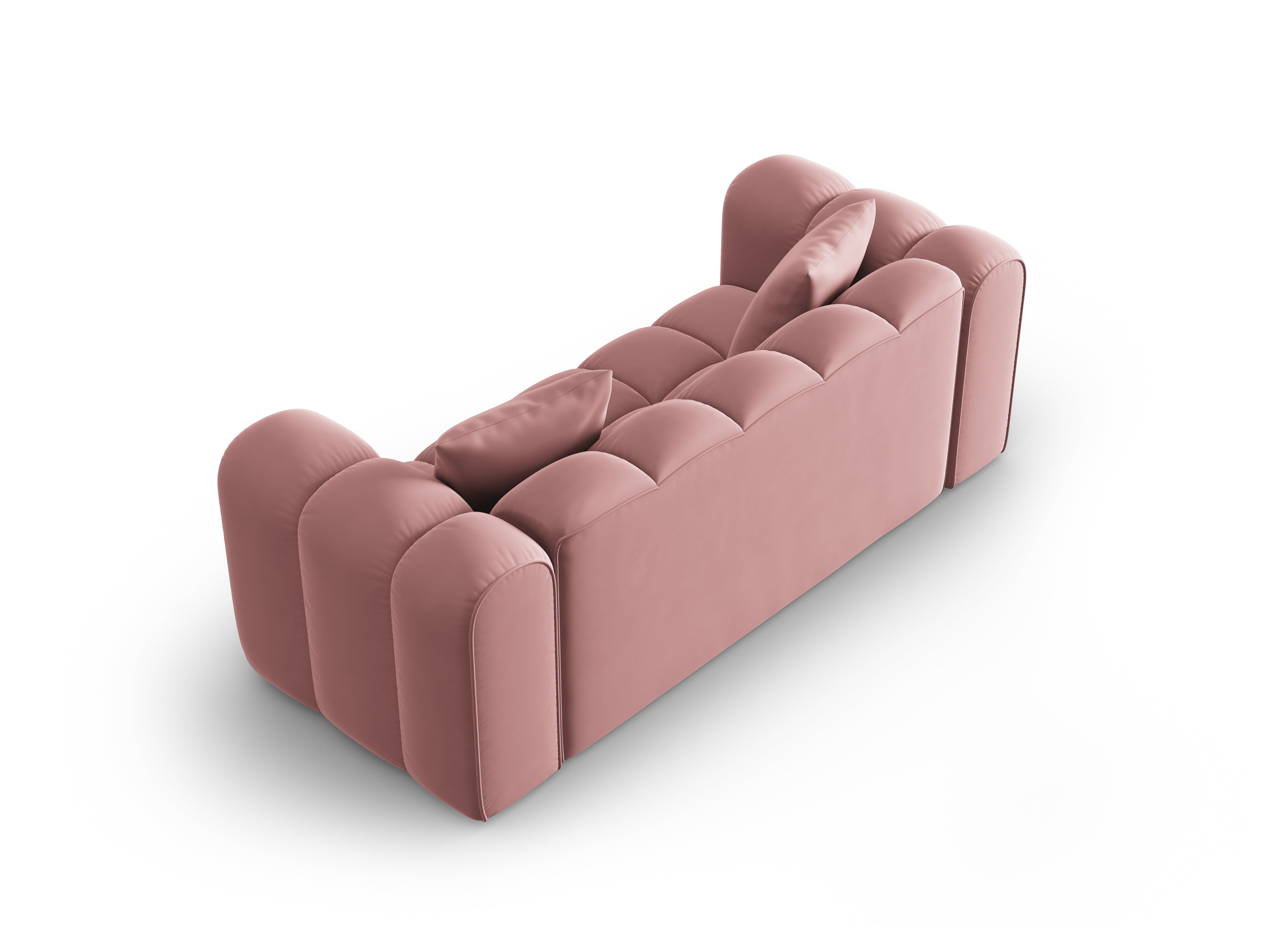 Sofa aksamitna 2-osobowa HALLEY różowy