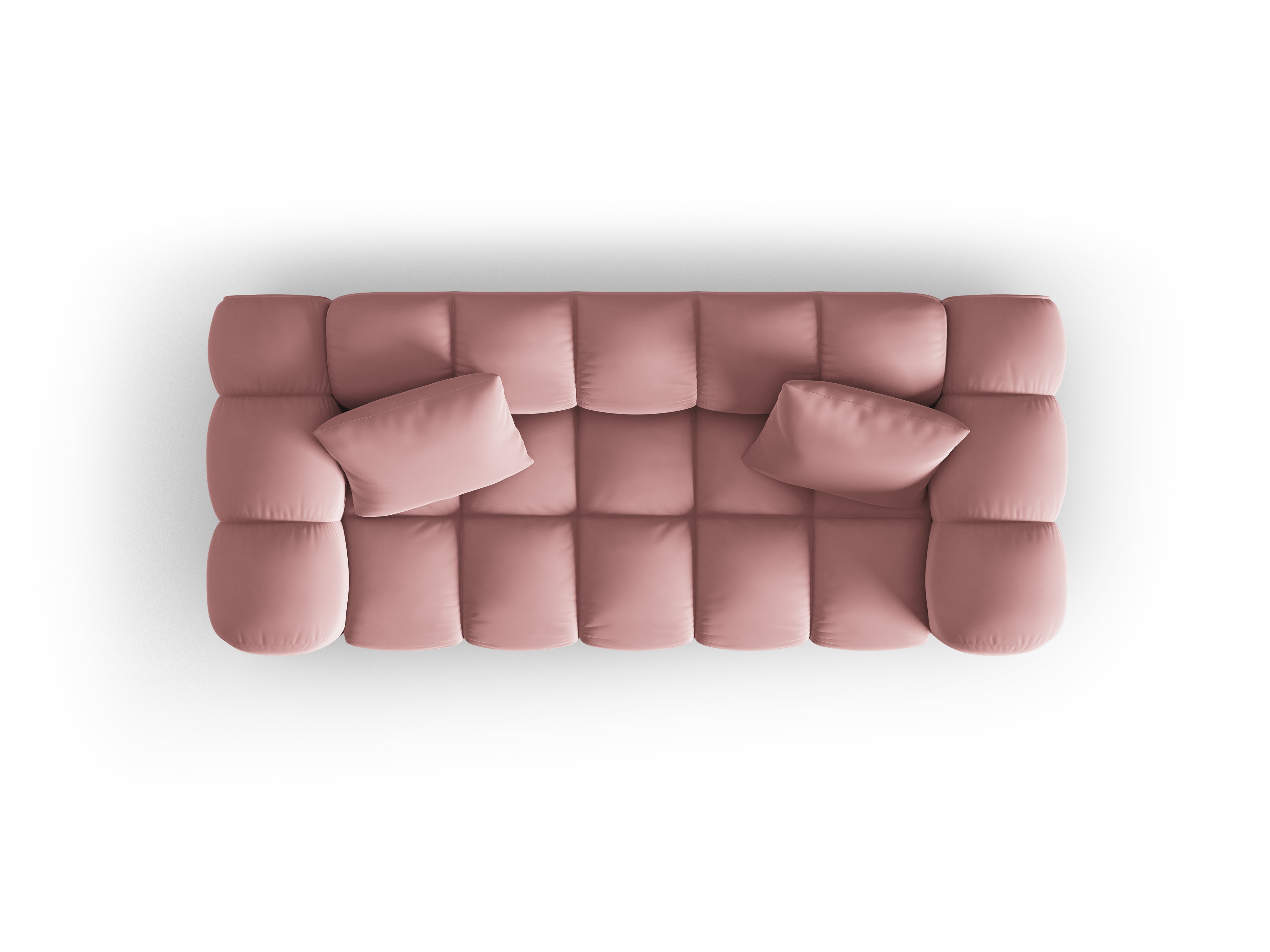 Sofa aksamitna 2-osobowa HALLEY różowy
