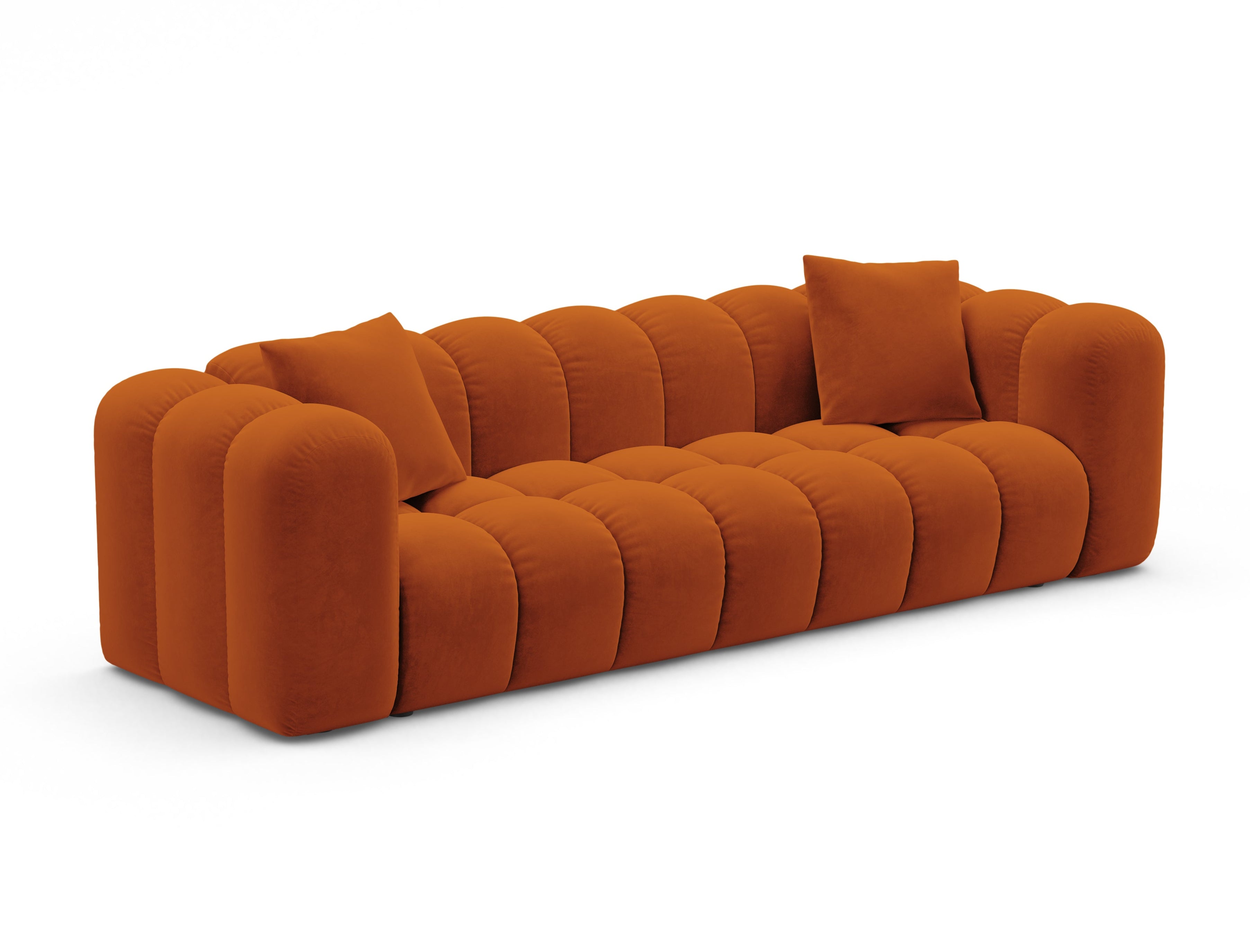 Sofa aksamitna z funkcją spania ASTRO rudy