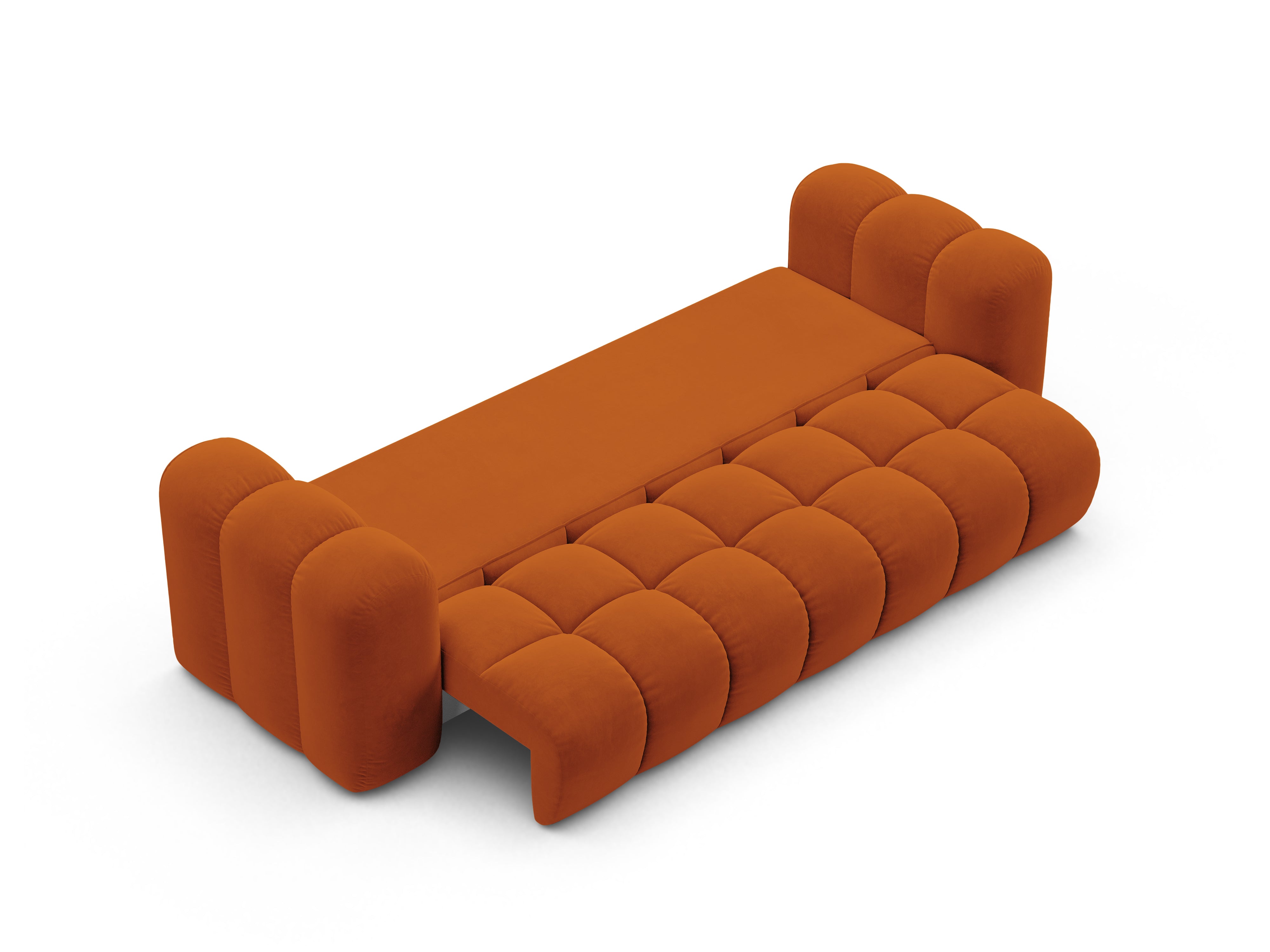 Sofa aksamitna z funkcją spania ASTRO rudy