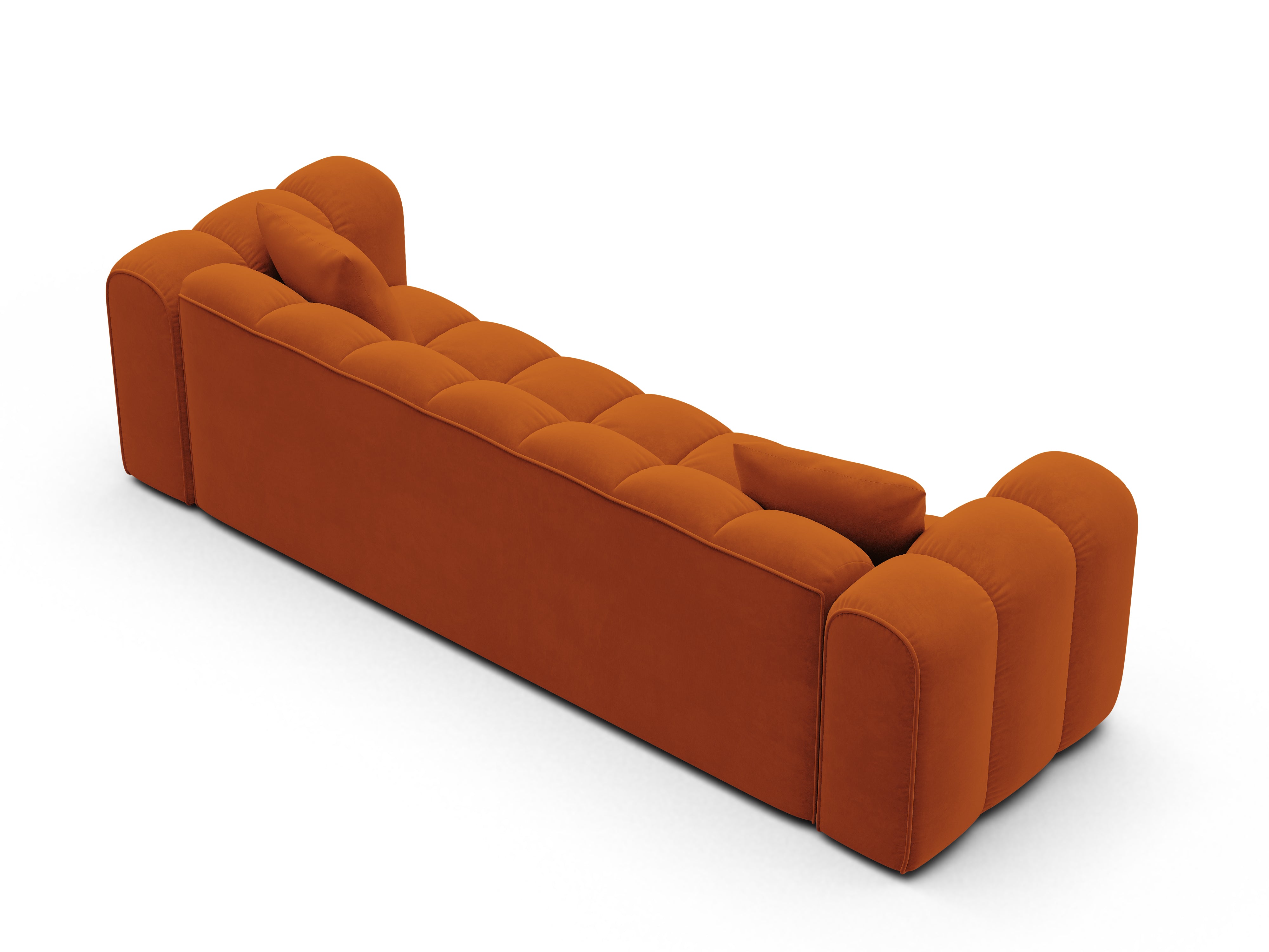 Sofa aksamitna z funkcją spania ASTRO rudy