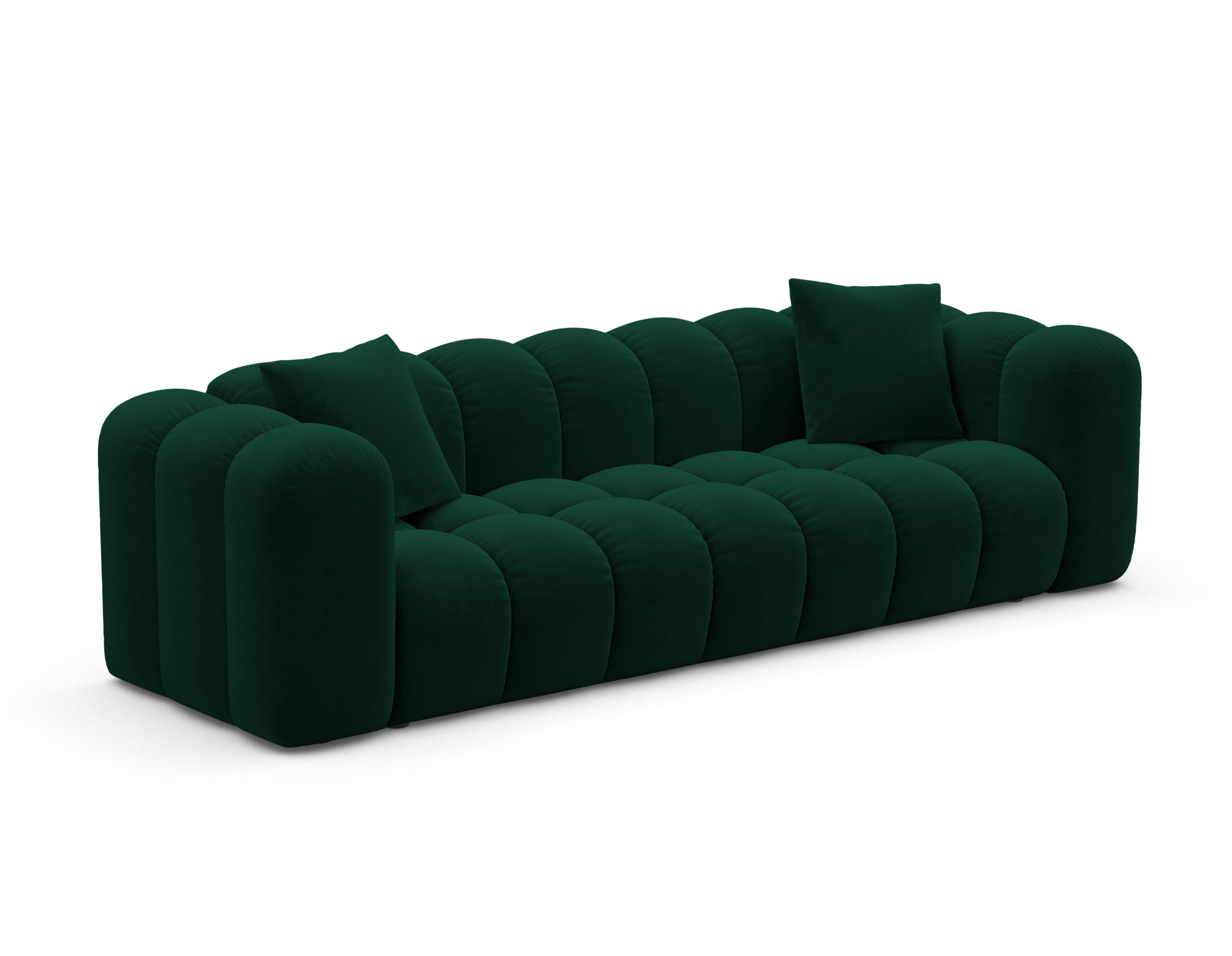 Sofa aksamitna z funkcją spania ASTRO butelkowa zieleń