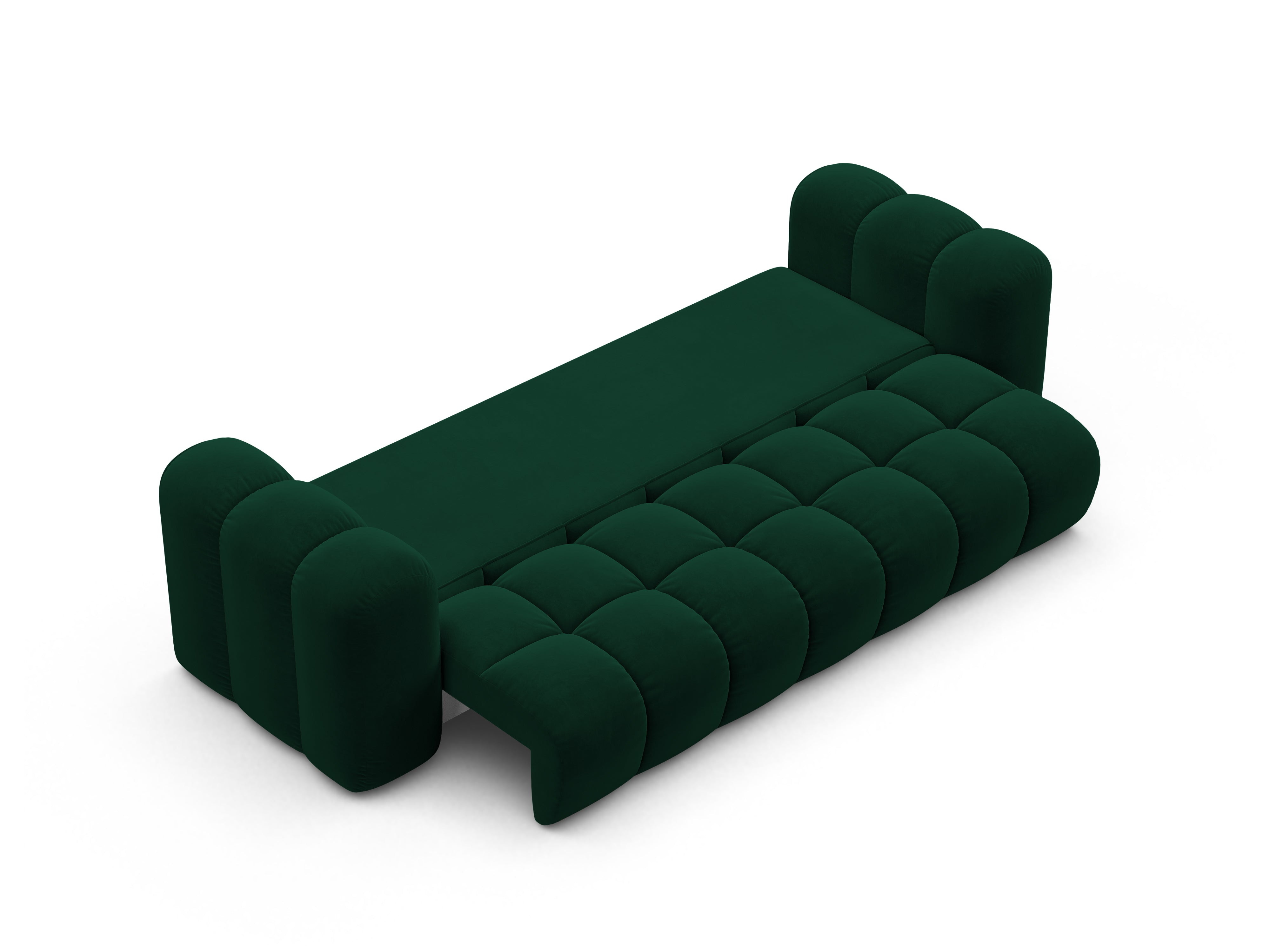 Sofa aksamitna z funkcją spania ASTRO butelkowa zieleń