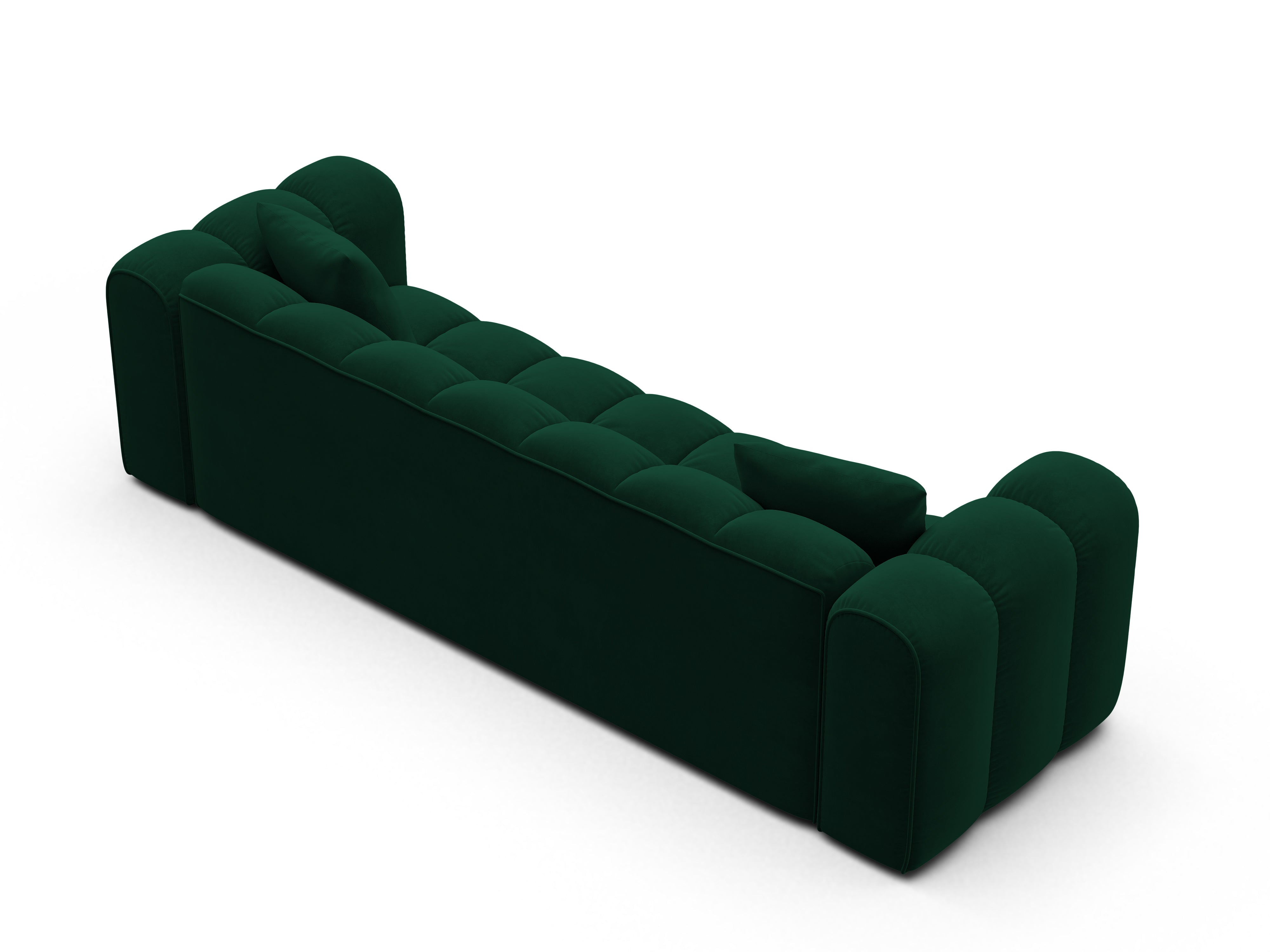 Sofa aksamitna z funkcją spania ASTRO butelkowa zieleń