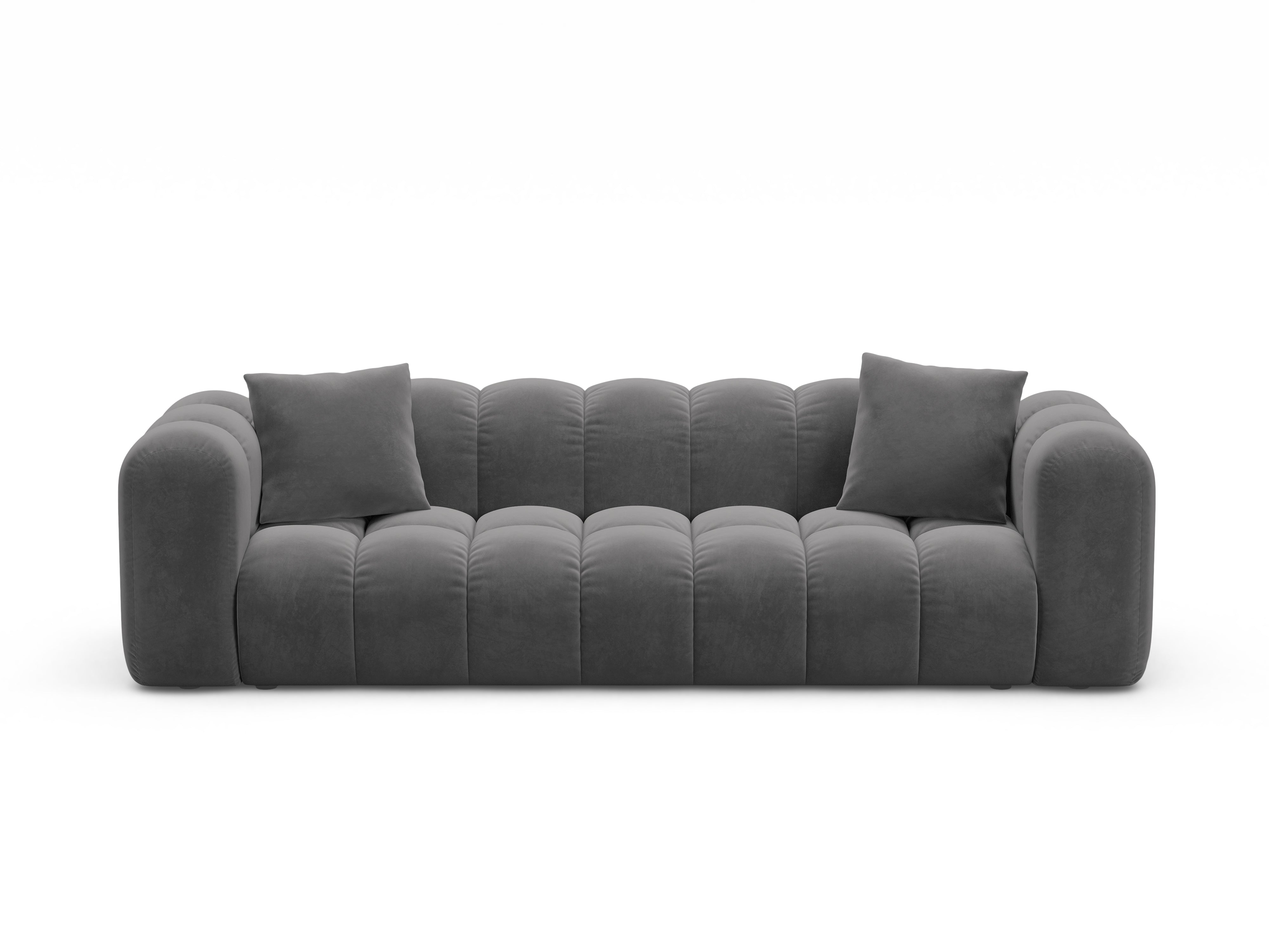 Sofa aksamitna z funkcją spania ASTRO szary