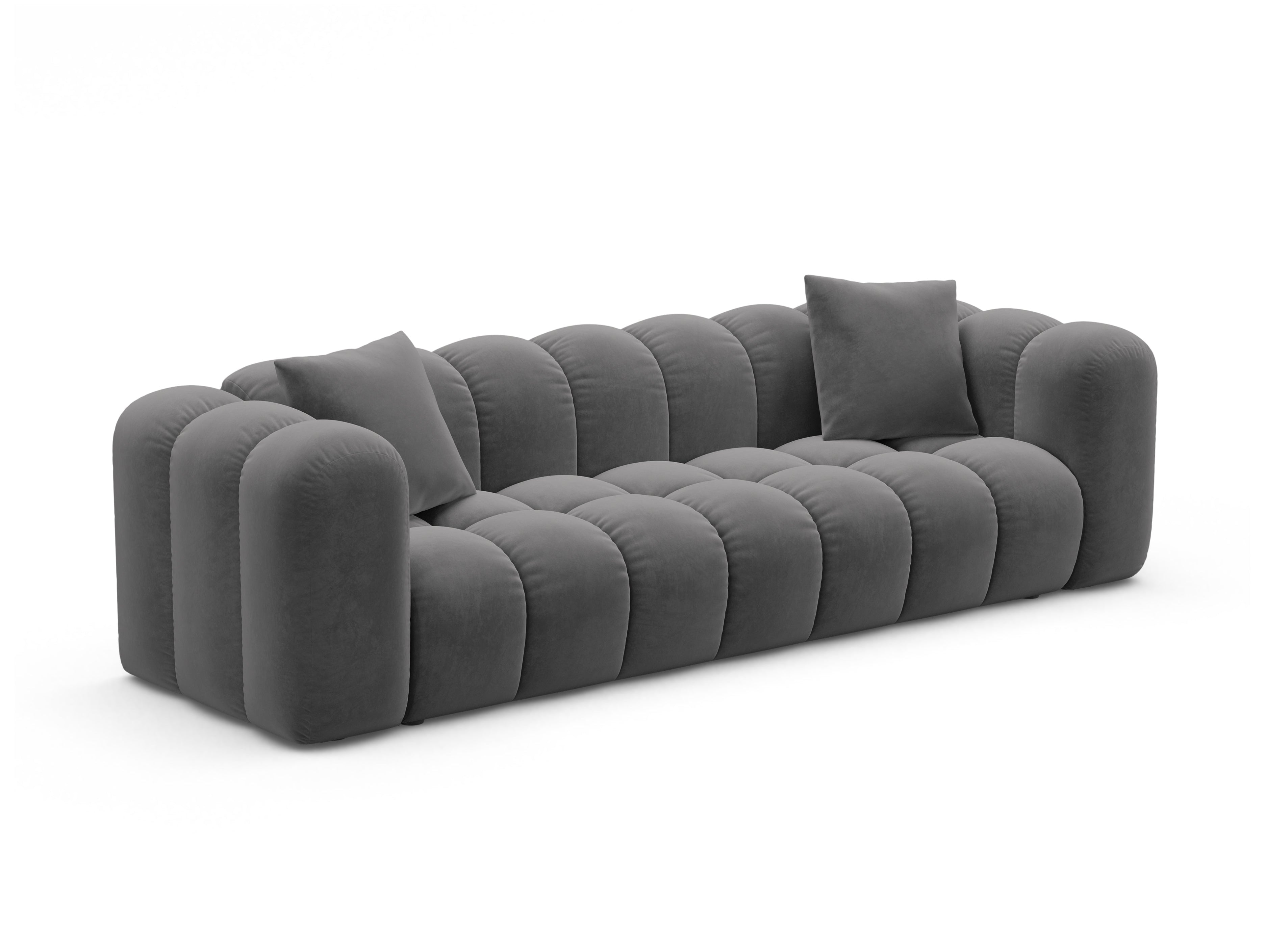 Sofa aksamitna z funkcją spania ASTRO szary