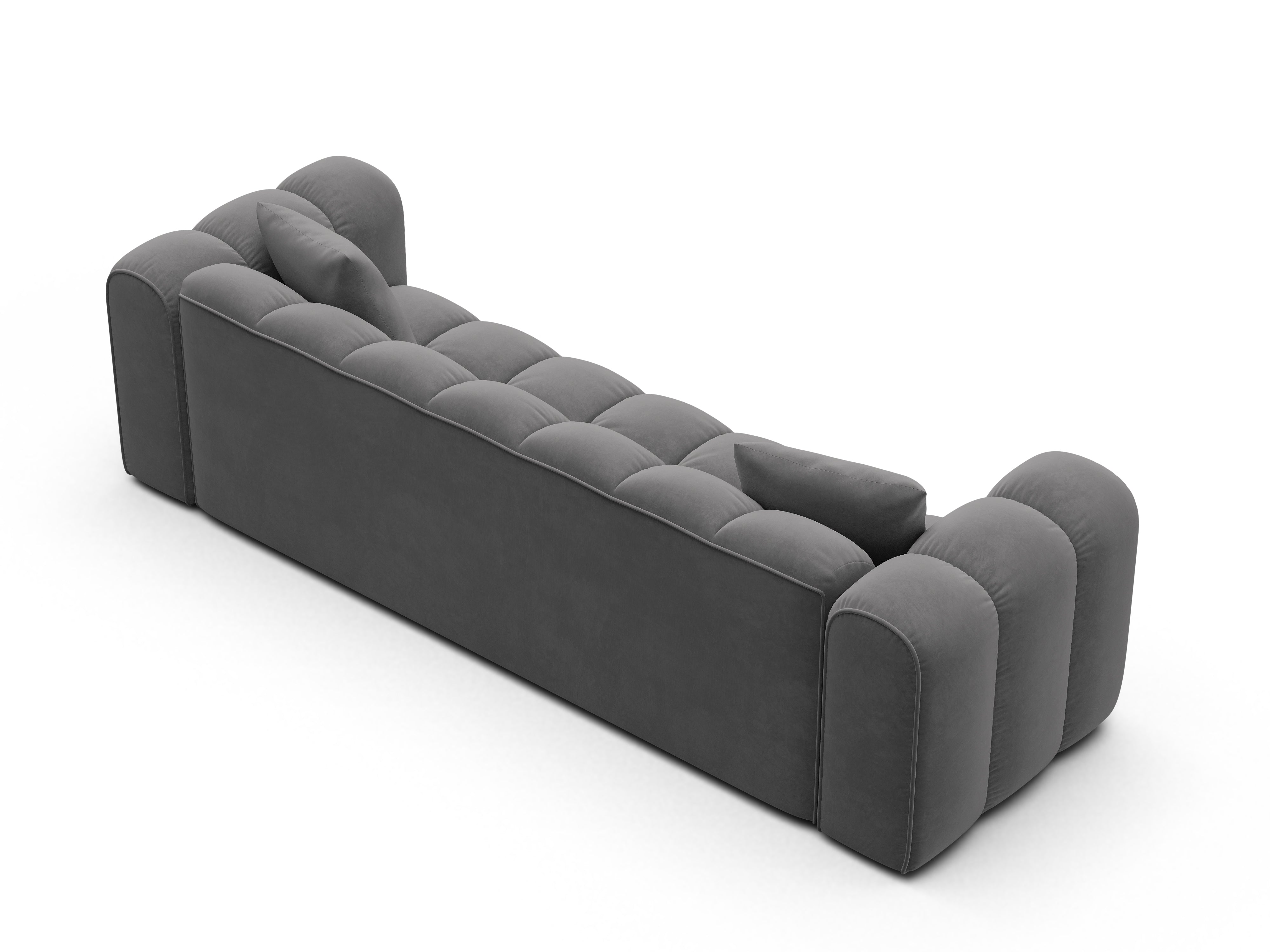 Sofa aksamitna z funkcją spania ASTRO szary