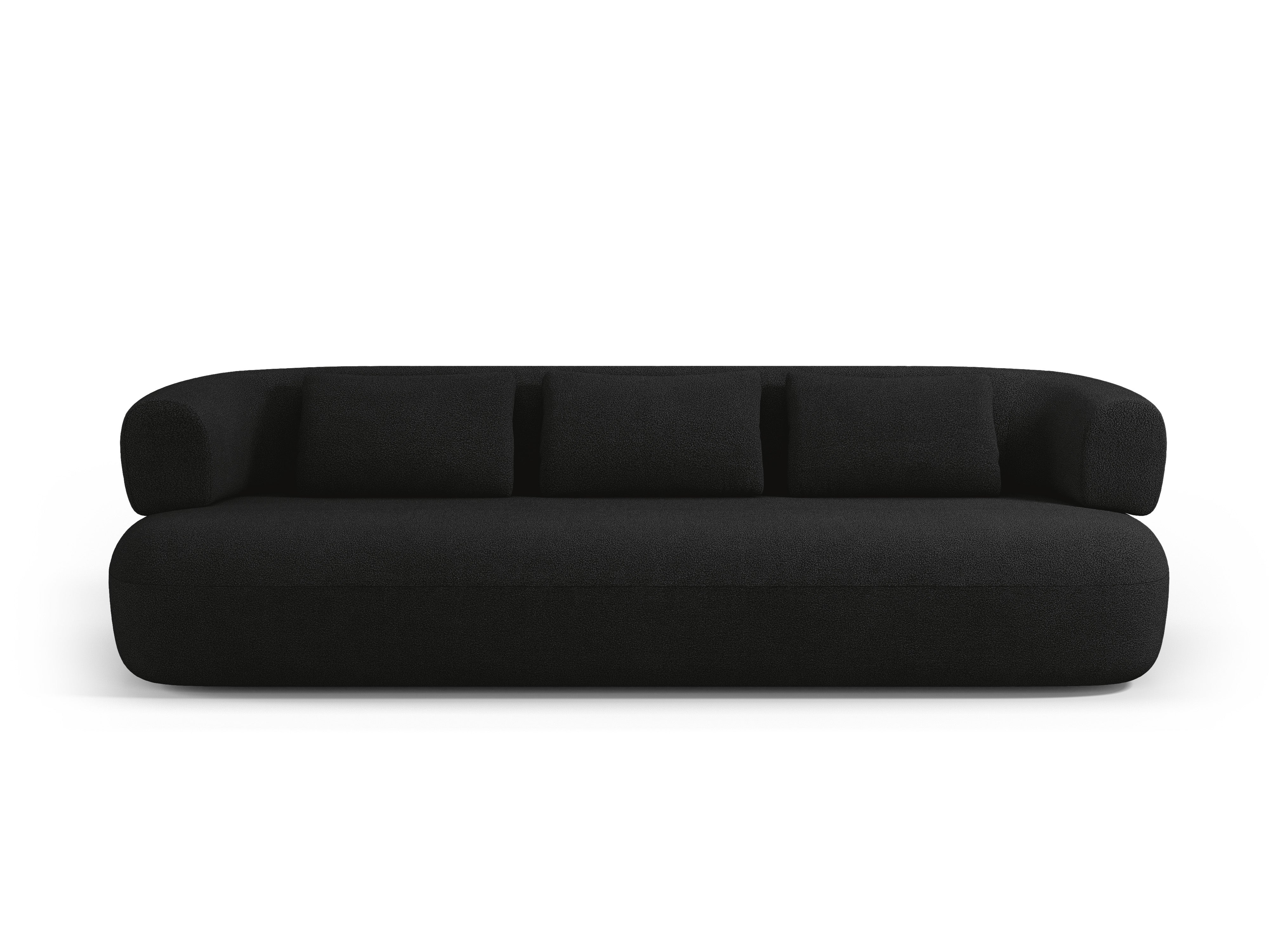 Sofa 3,5-osobowa ALDRIN czarny boucle