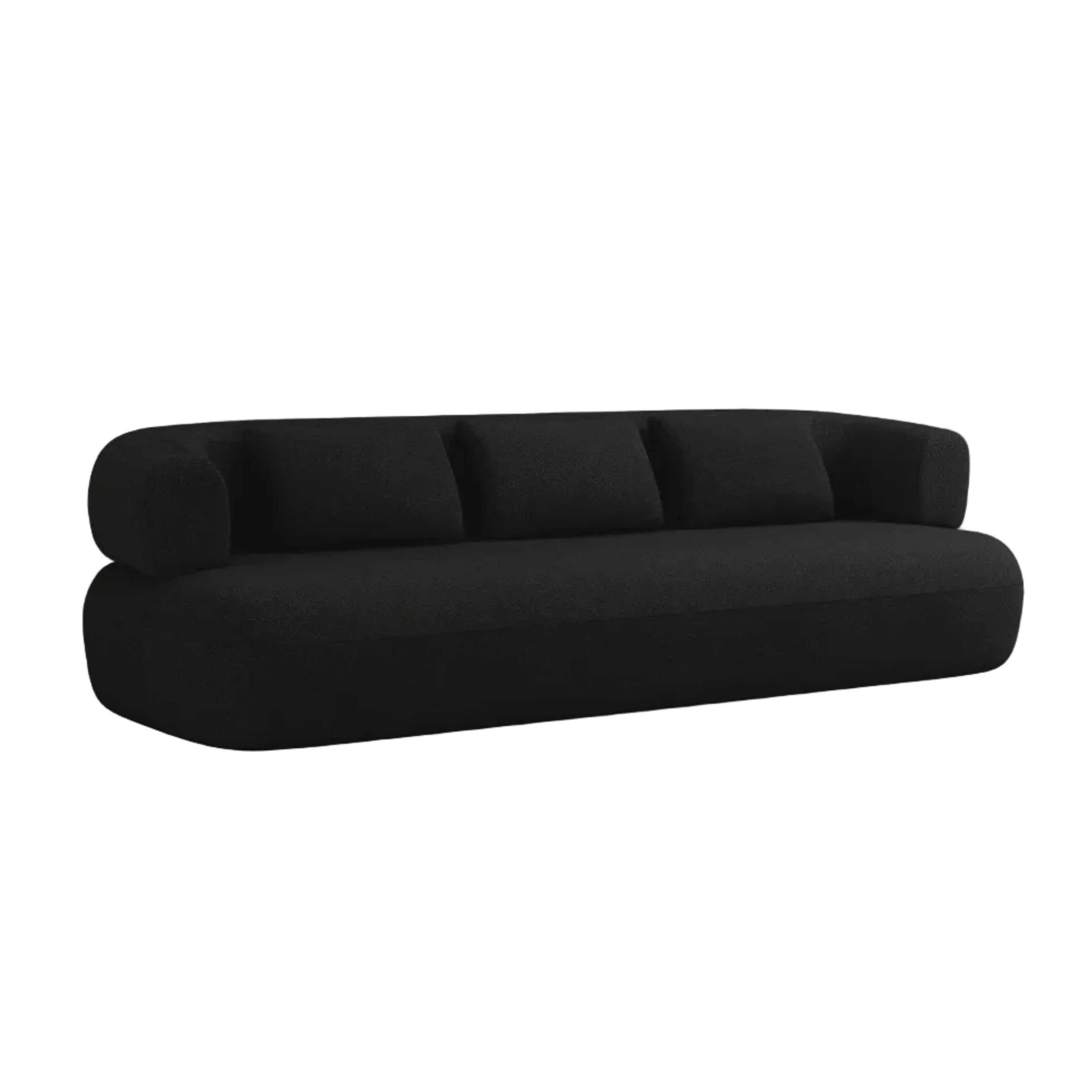 Sofa 3,5-osobowa ALDRIN czarny boucle