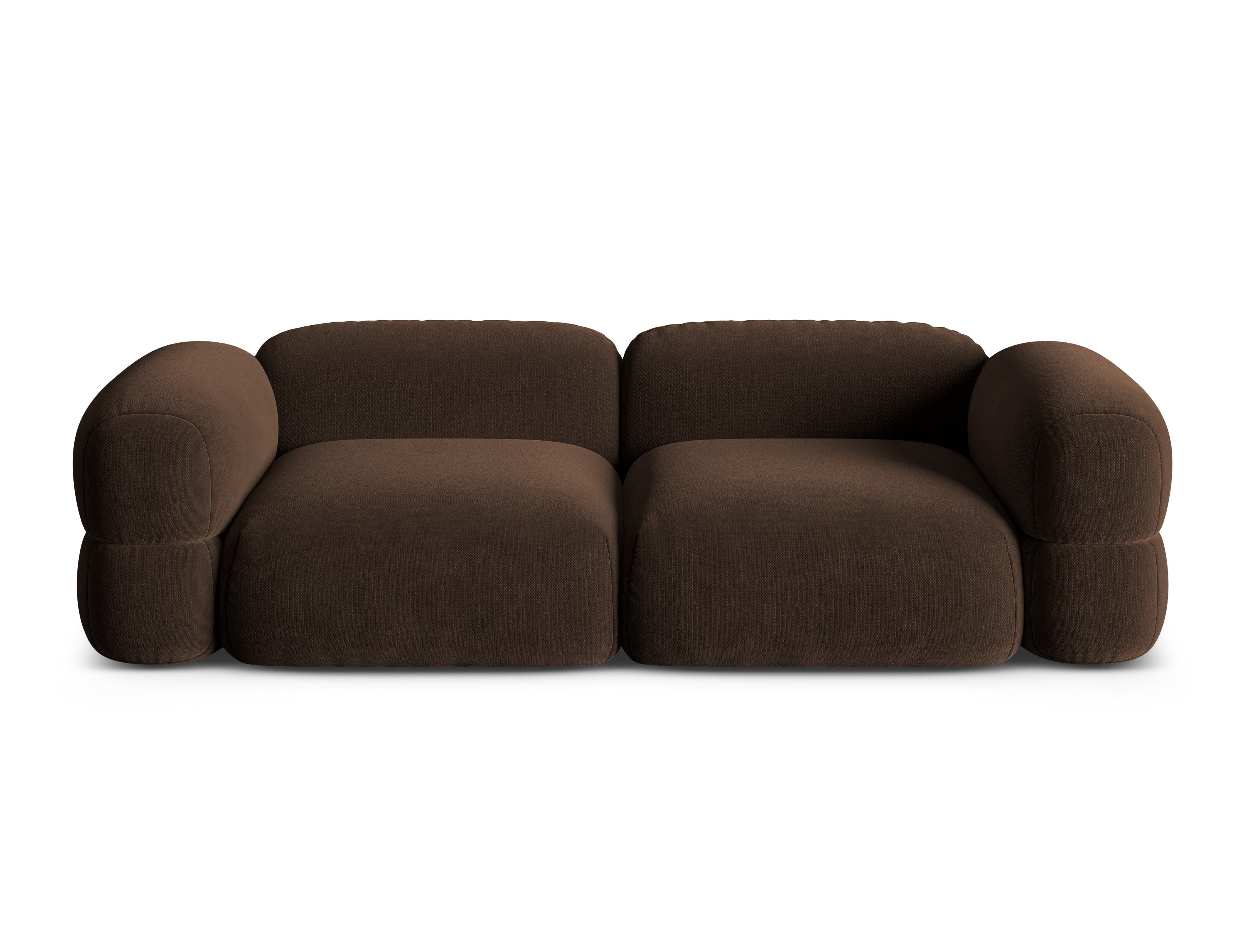 Sofa aksamitna 4-osobowa ROGER czekoladowy