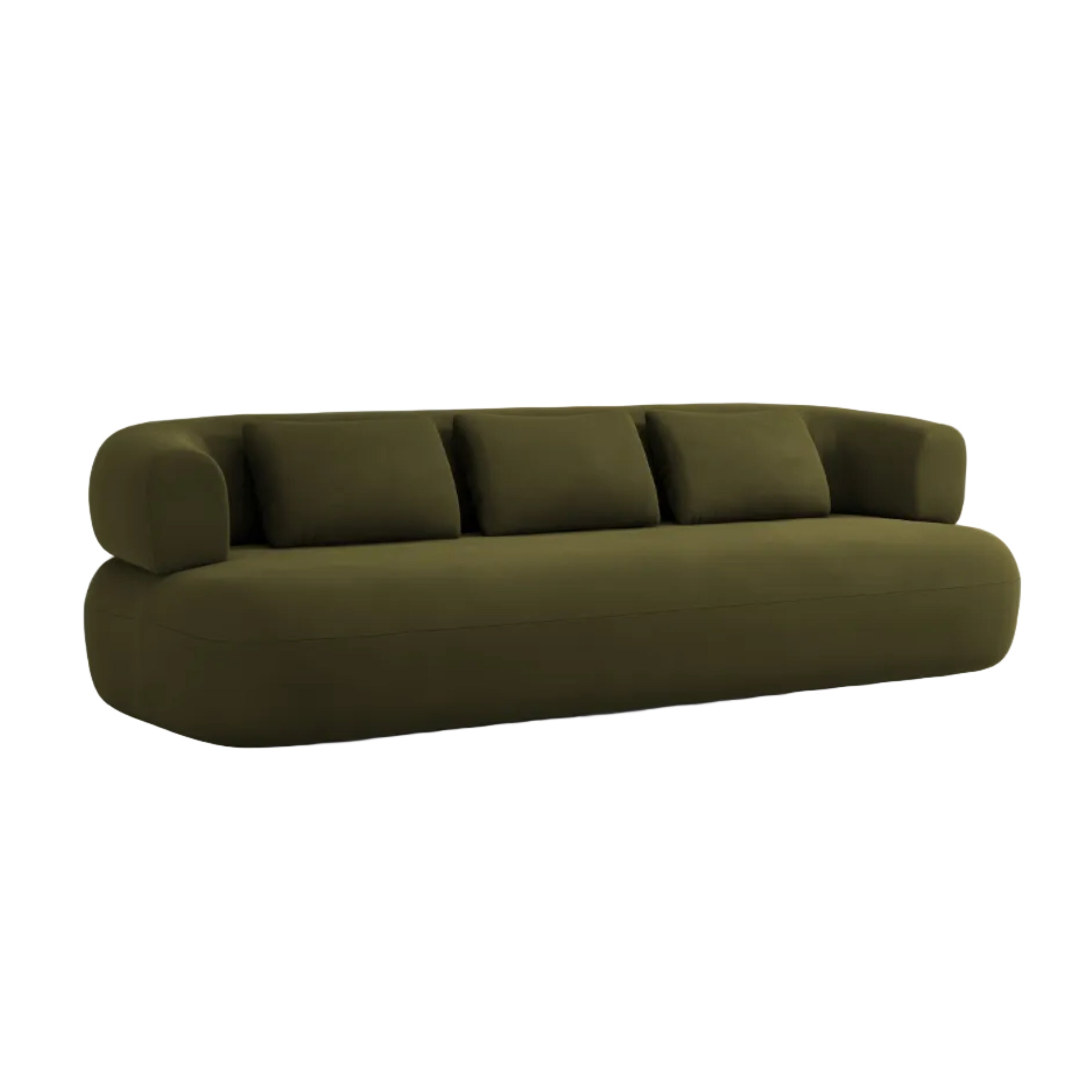 Sofa aksamitna 4-osobowa ALDRIN zielony