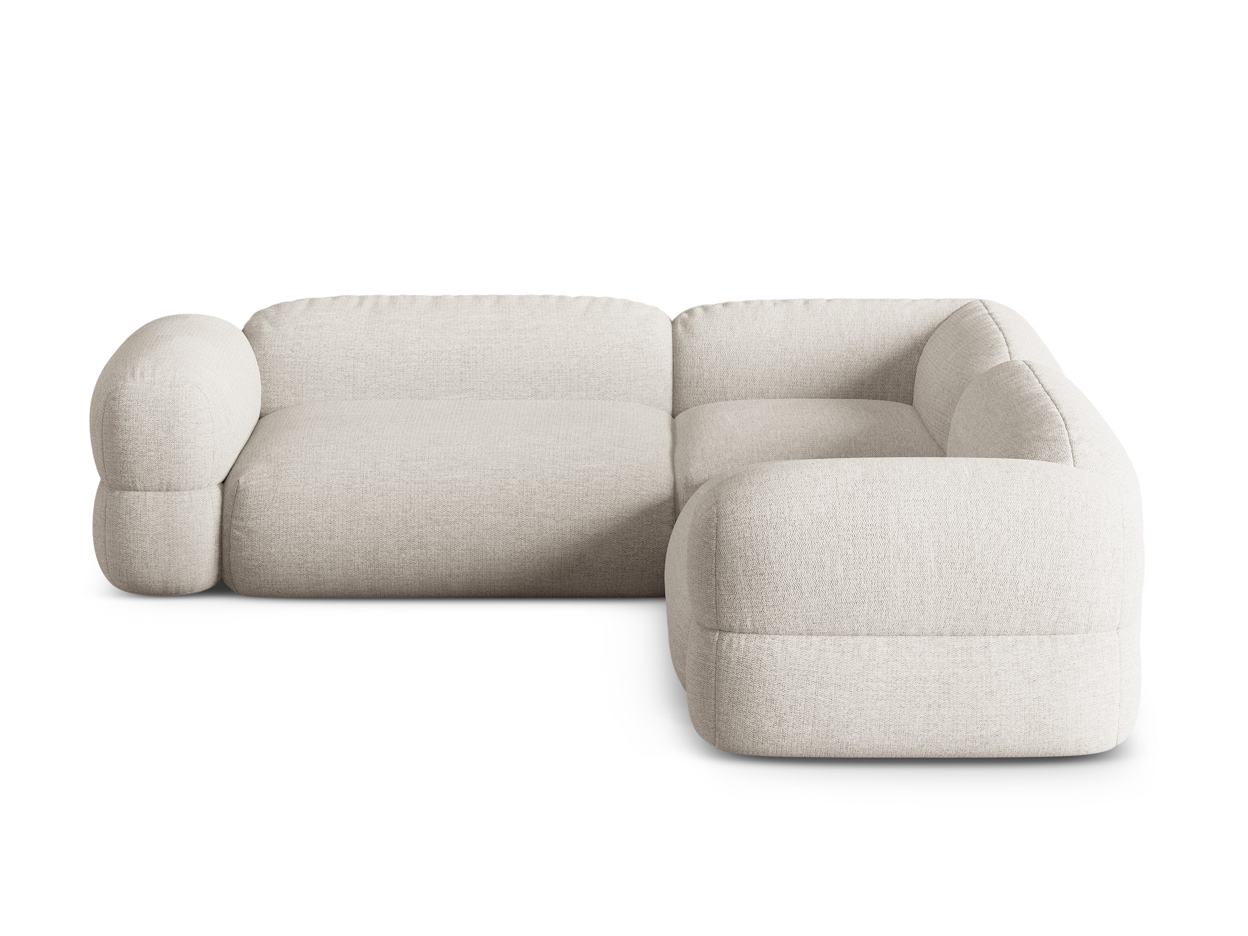 Symmetrische Eckcouch ROGER beige Chenille