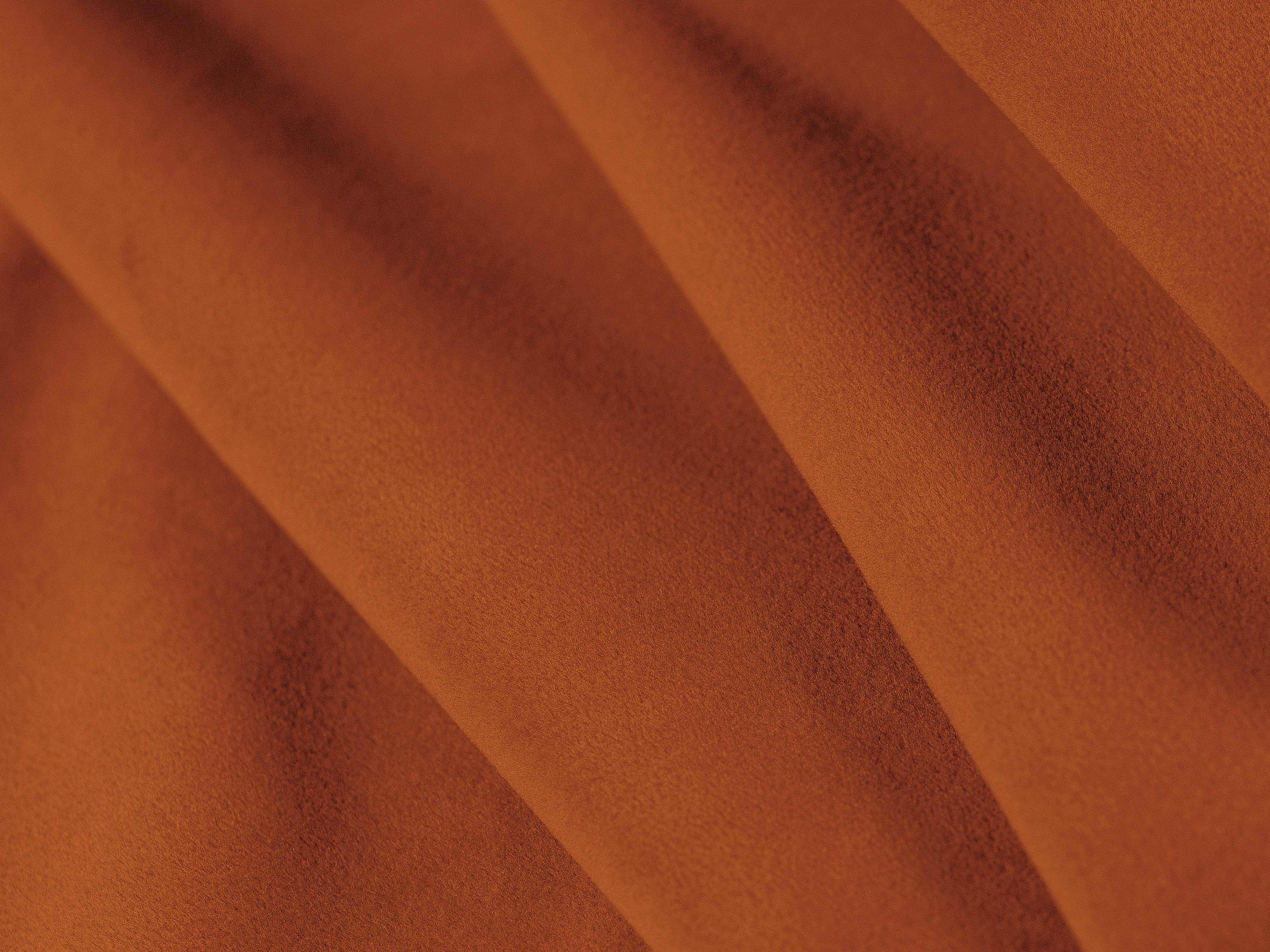 Velvet corner sofa for 3 people, left-sided ASTRO in rust