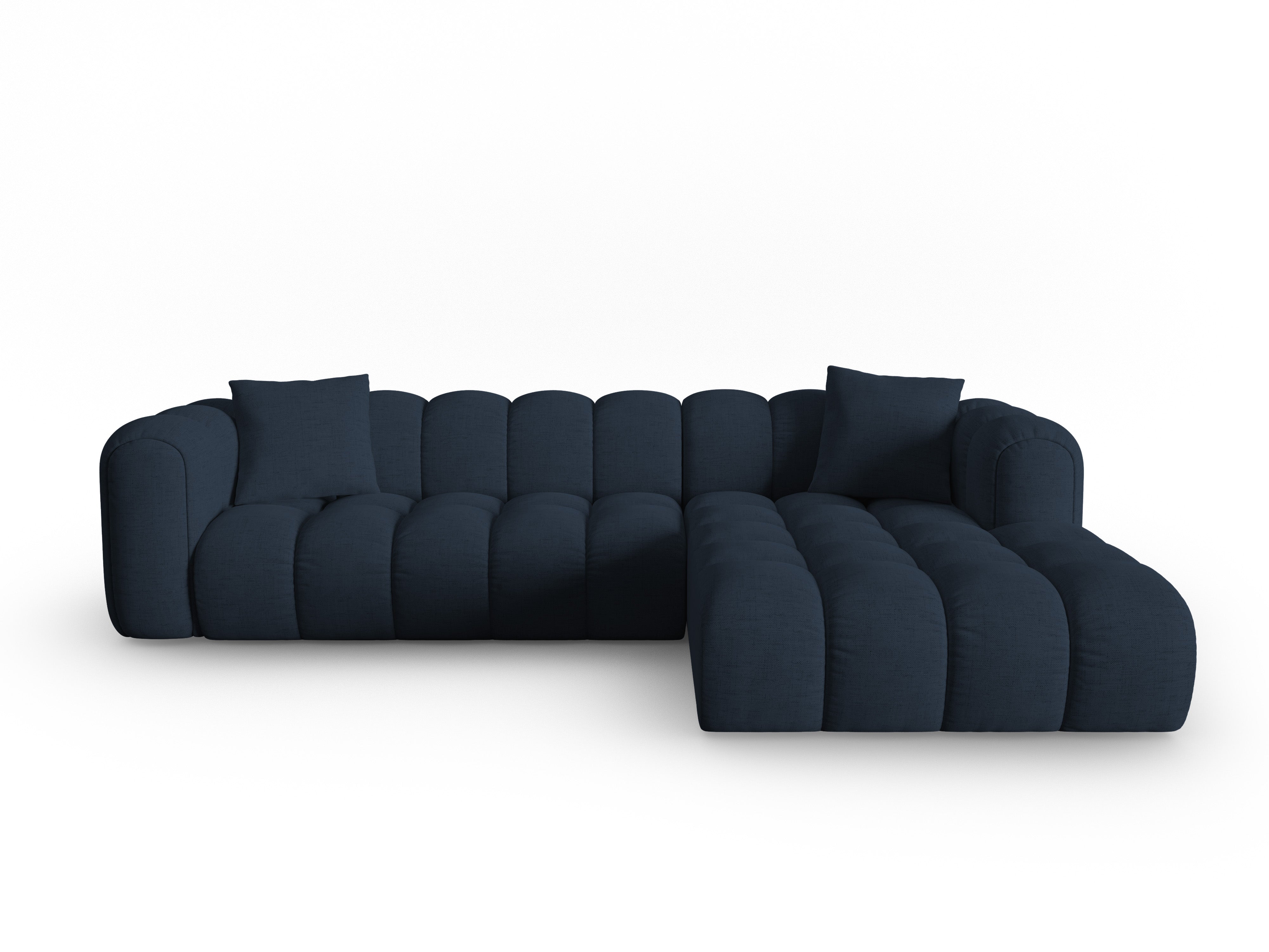 4-seater right-facing corner sofa ASTRO royal blue chenille