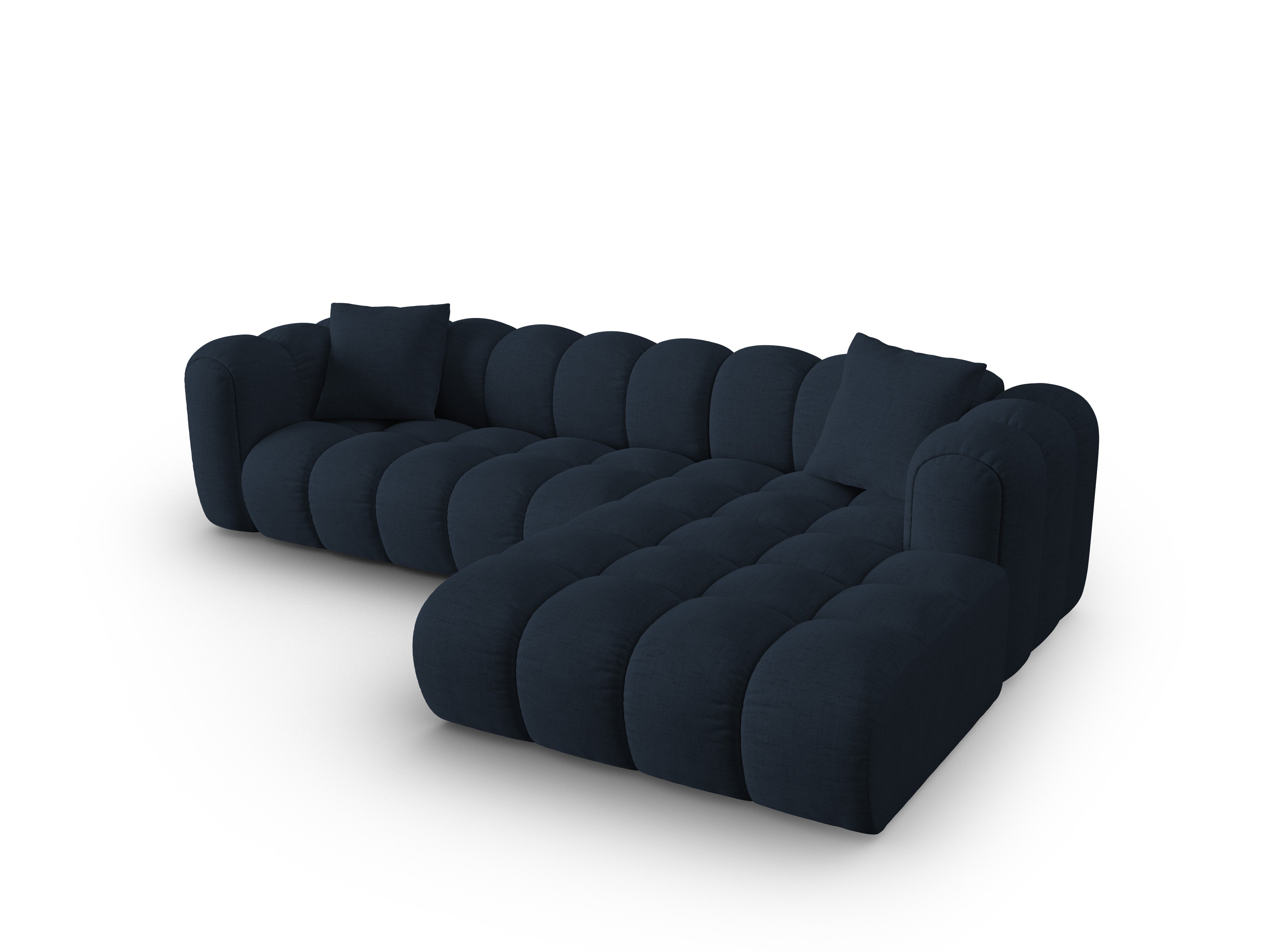 4-seater right-facing corner sofa ASTRO royal blue chenille