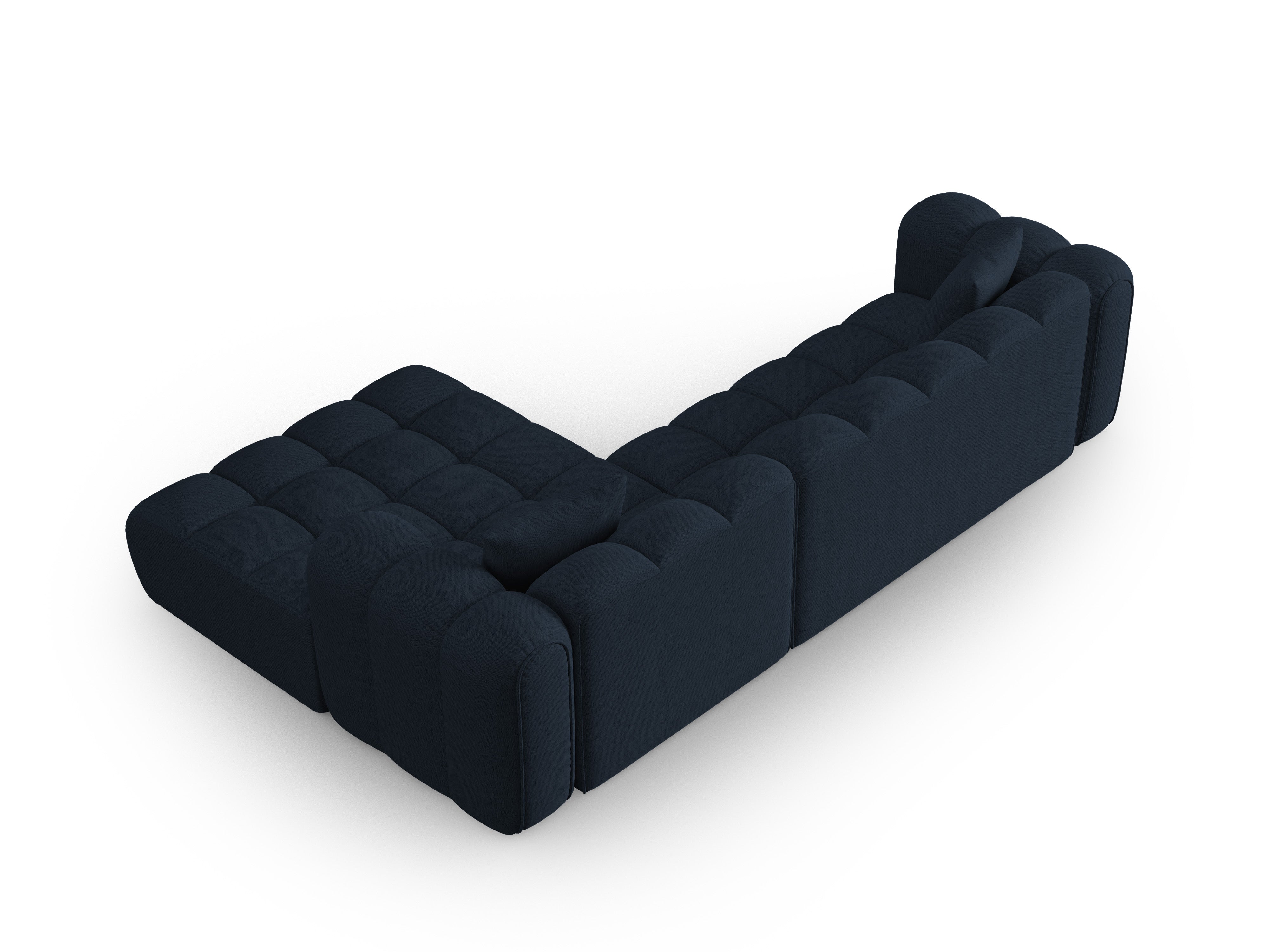 4-seater right-facing corner sofa ASTRO royal blue chenille