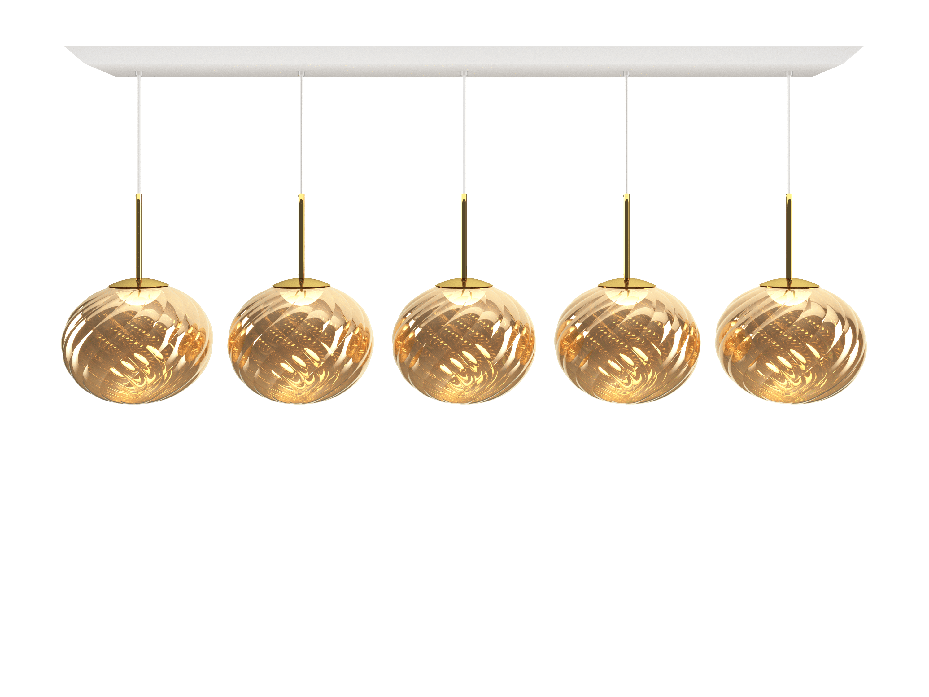 Lampa wisząca WHIRL LINEAR złoty
