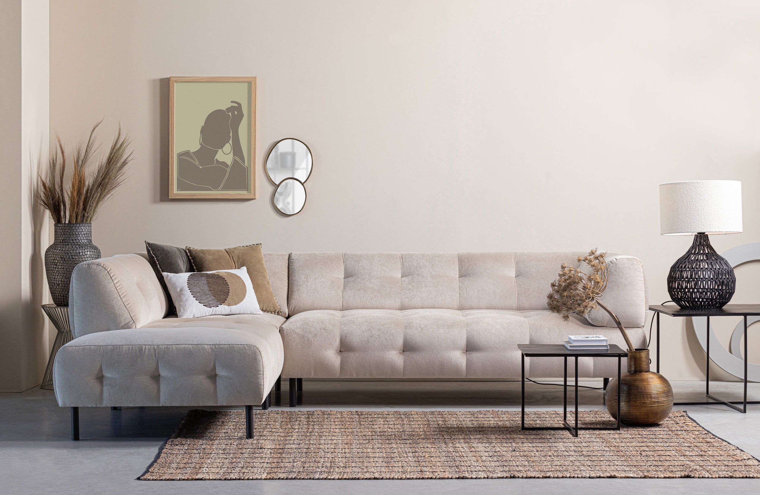 Sofa 4-osobowa LLOYD piaskowy melanż