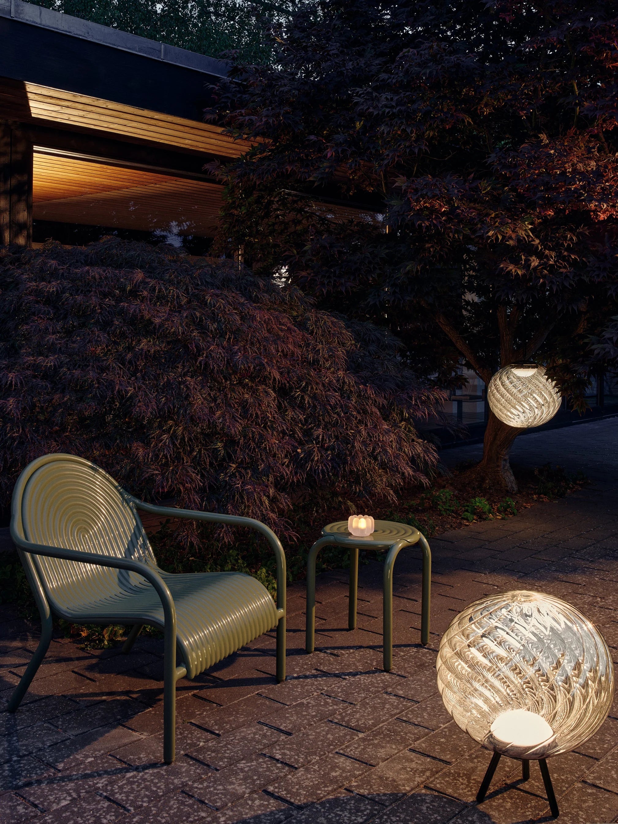 Tragbare Lampe WHIRL silber