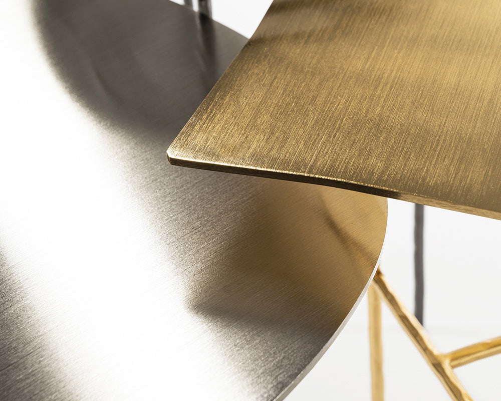 Runder Kaffeetisch XXX gold