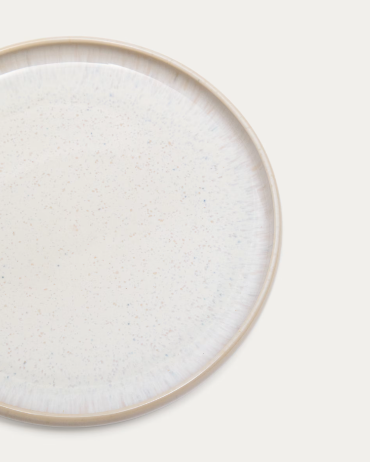 Dessert Plate UILO White Ceramic
