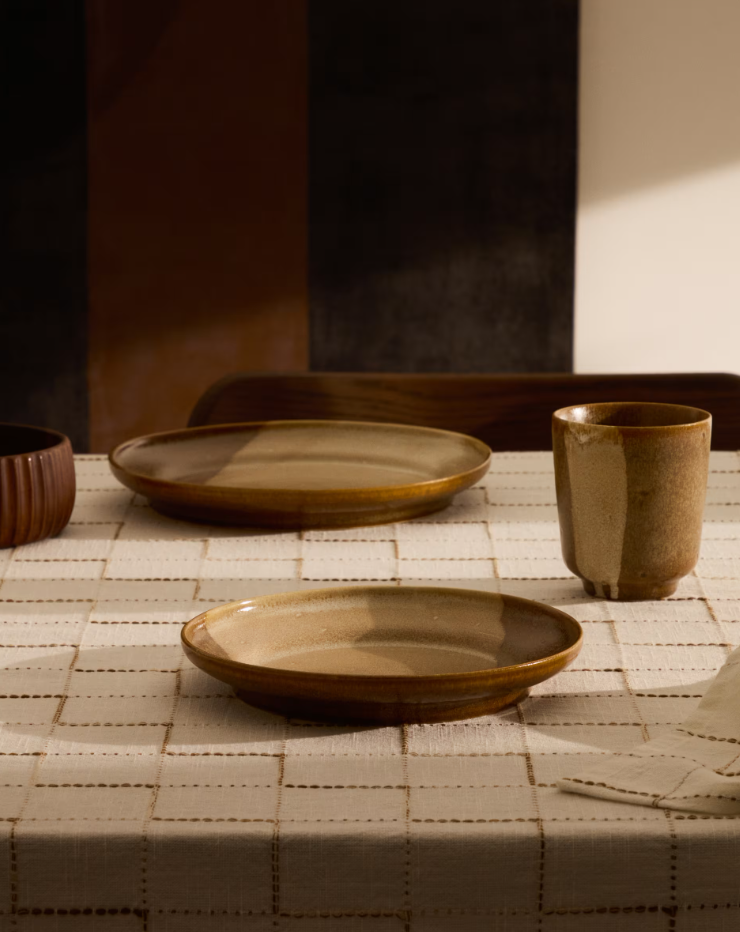 Dessertteller NAGOLI braune Keramik