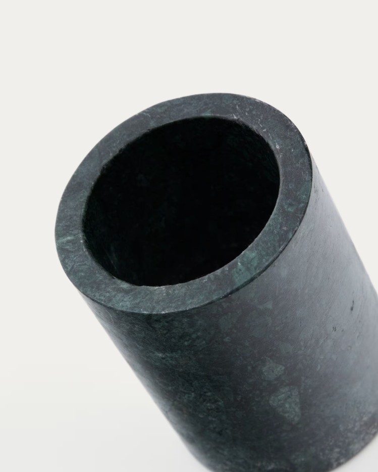 Pojemnik na szczoteczki ELENEI zielony marmur